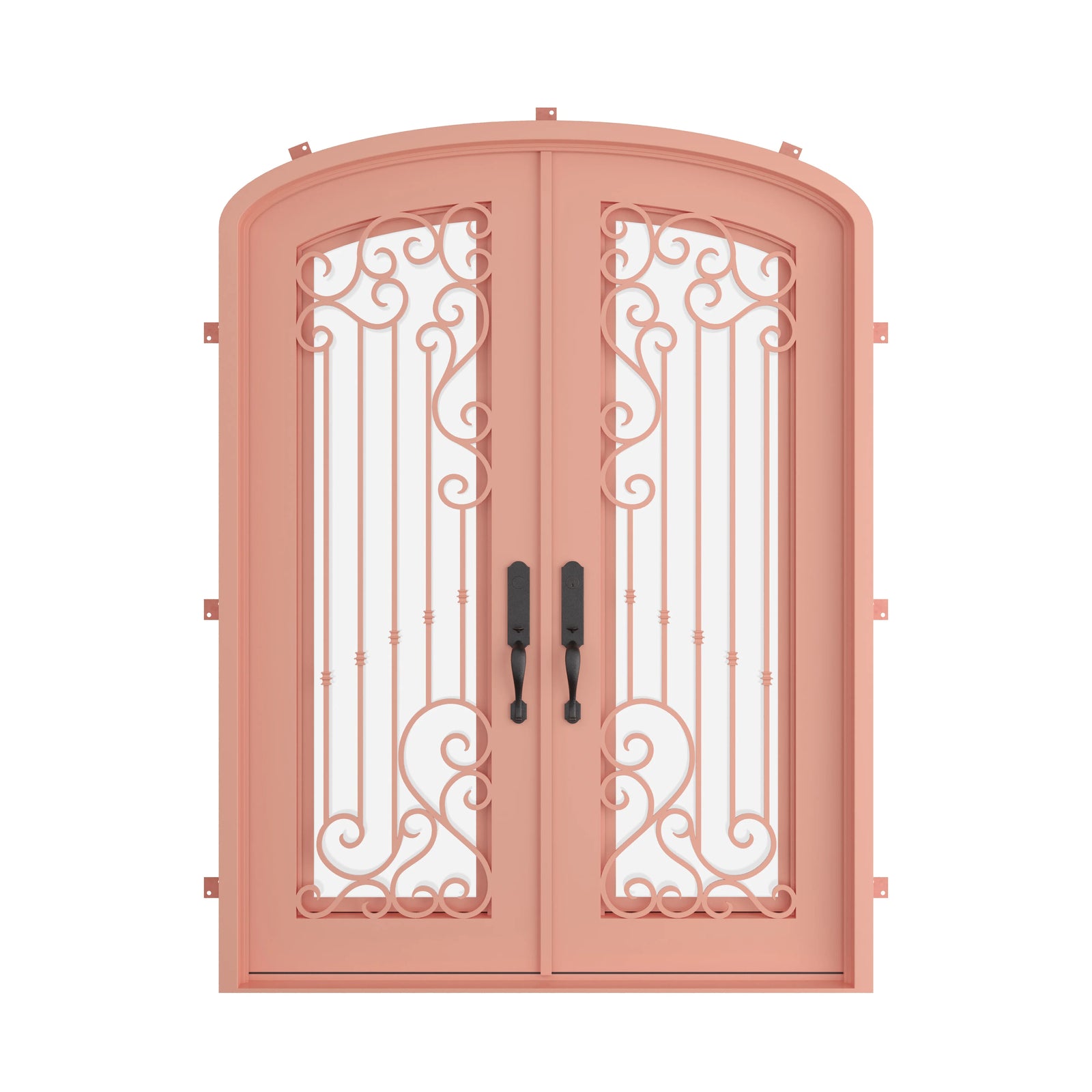 Pinkys Paris steel door, double, arch, closed