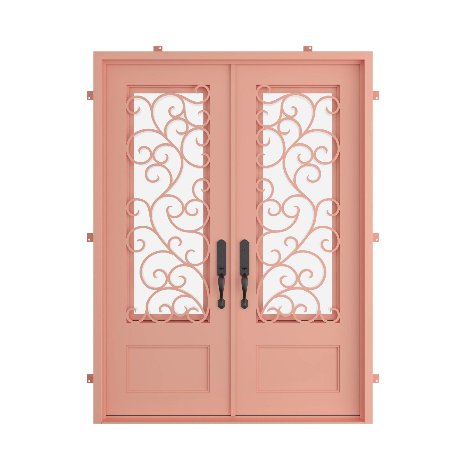 Pinkys Story steel door, double, flat, closed