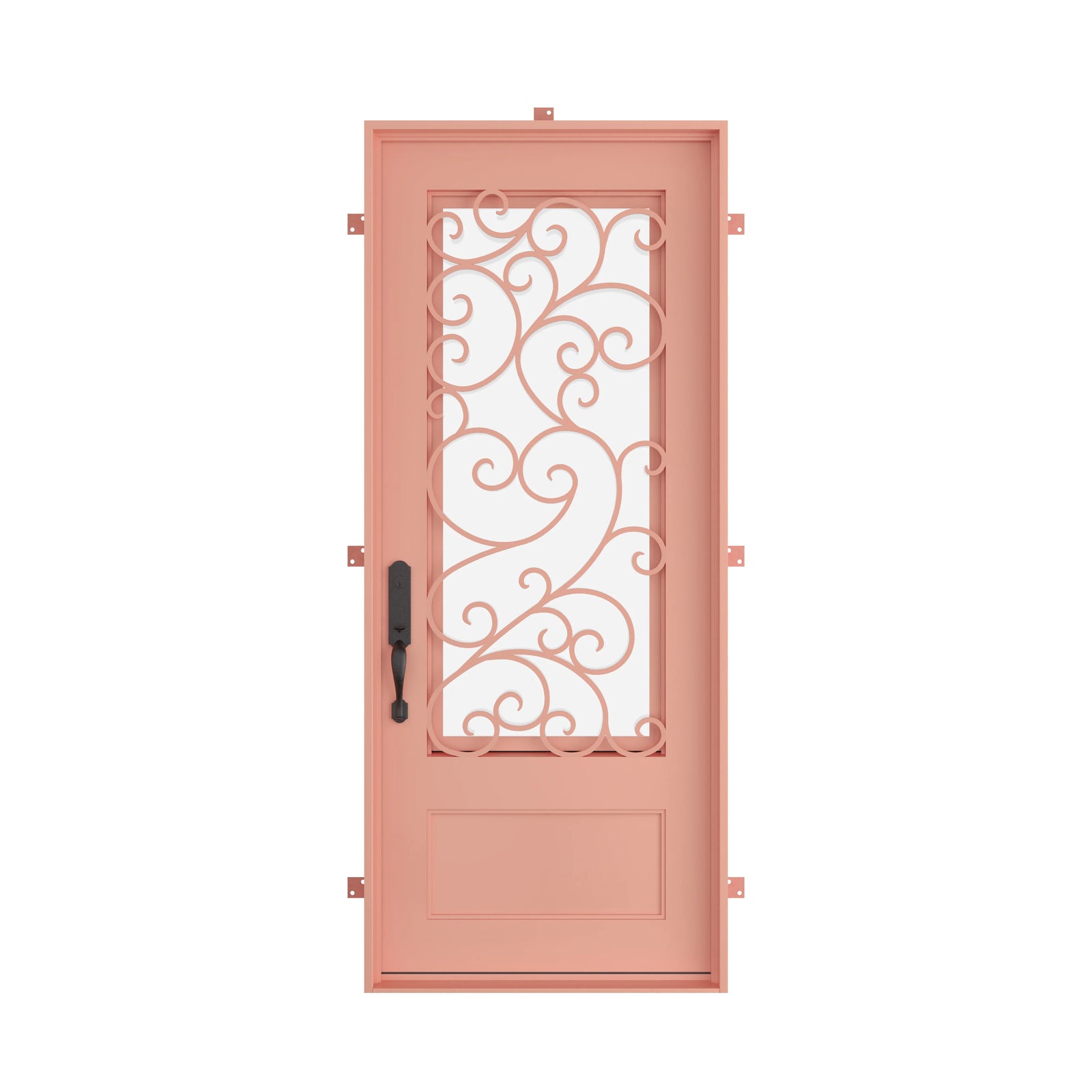 Pinkys Story steel door, single, flat, closed