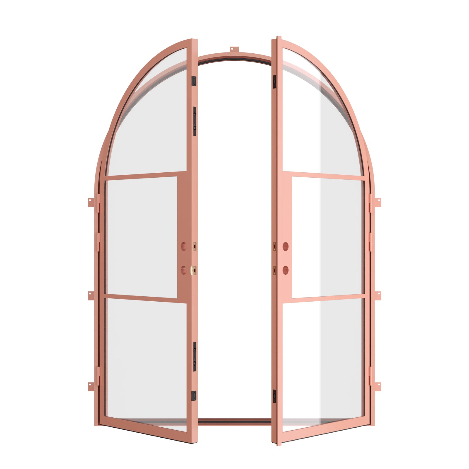 Pinkys Air 4 steel door, double, full arch, open