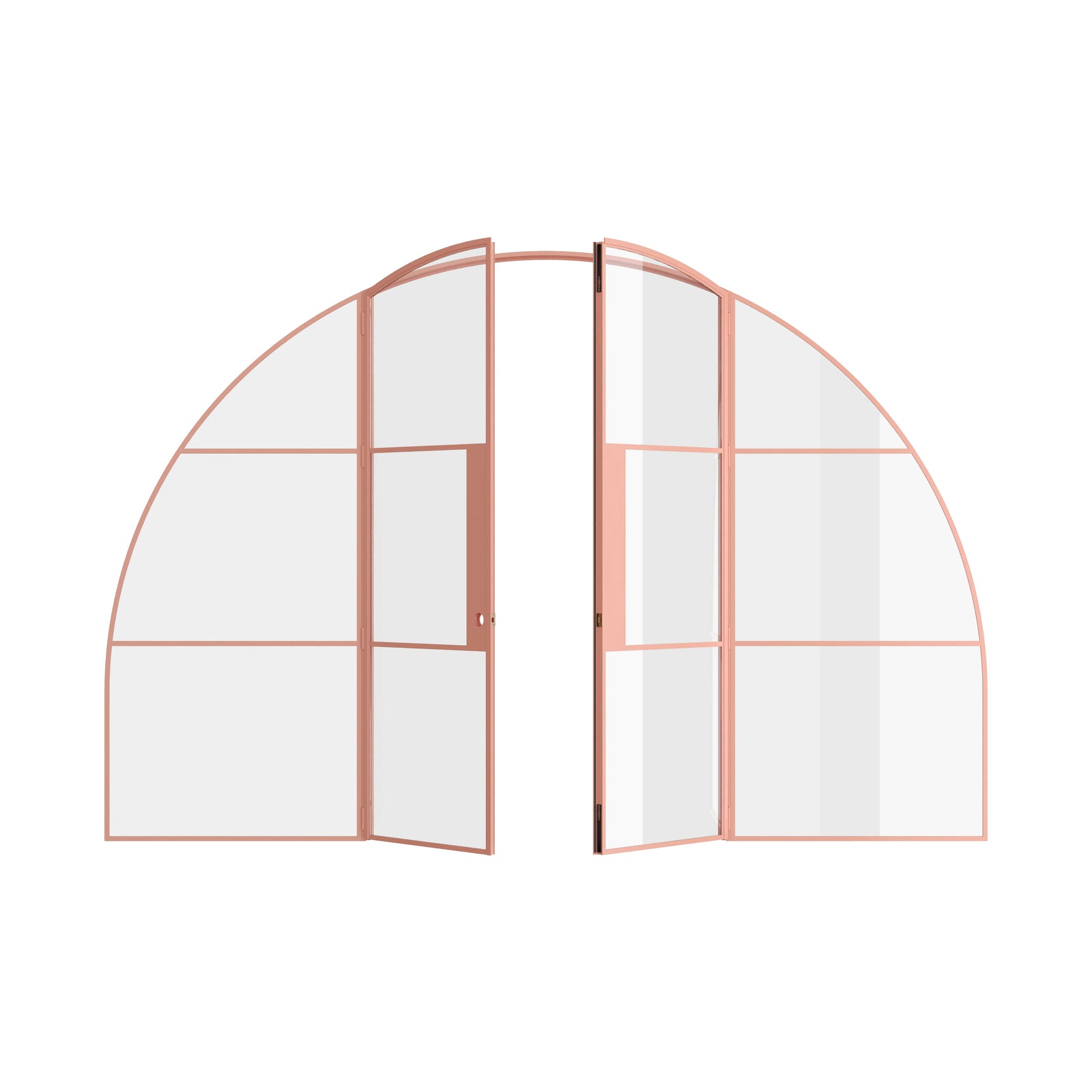 Pinkys Air 4 interior steel door, double, arch, open