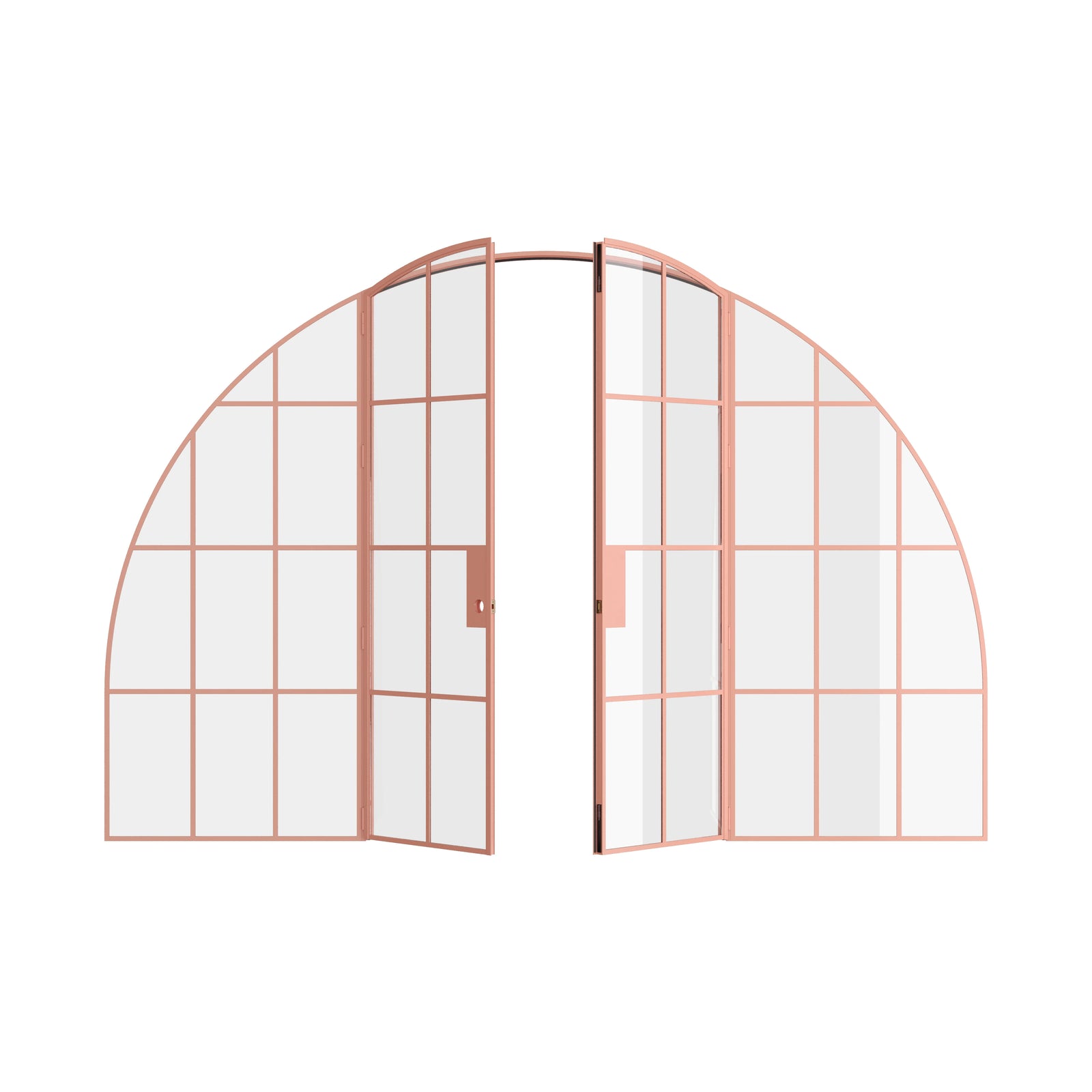 Pinkys Air 5 interior steel door, double, full arch, open