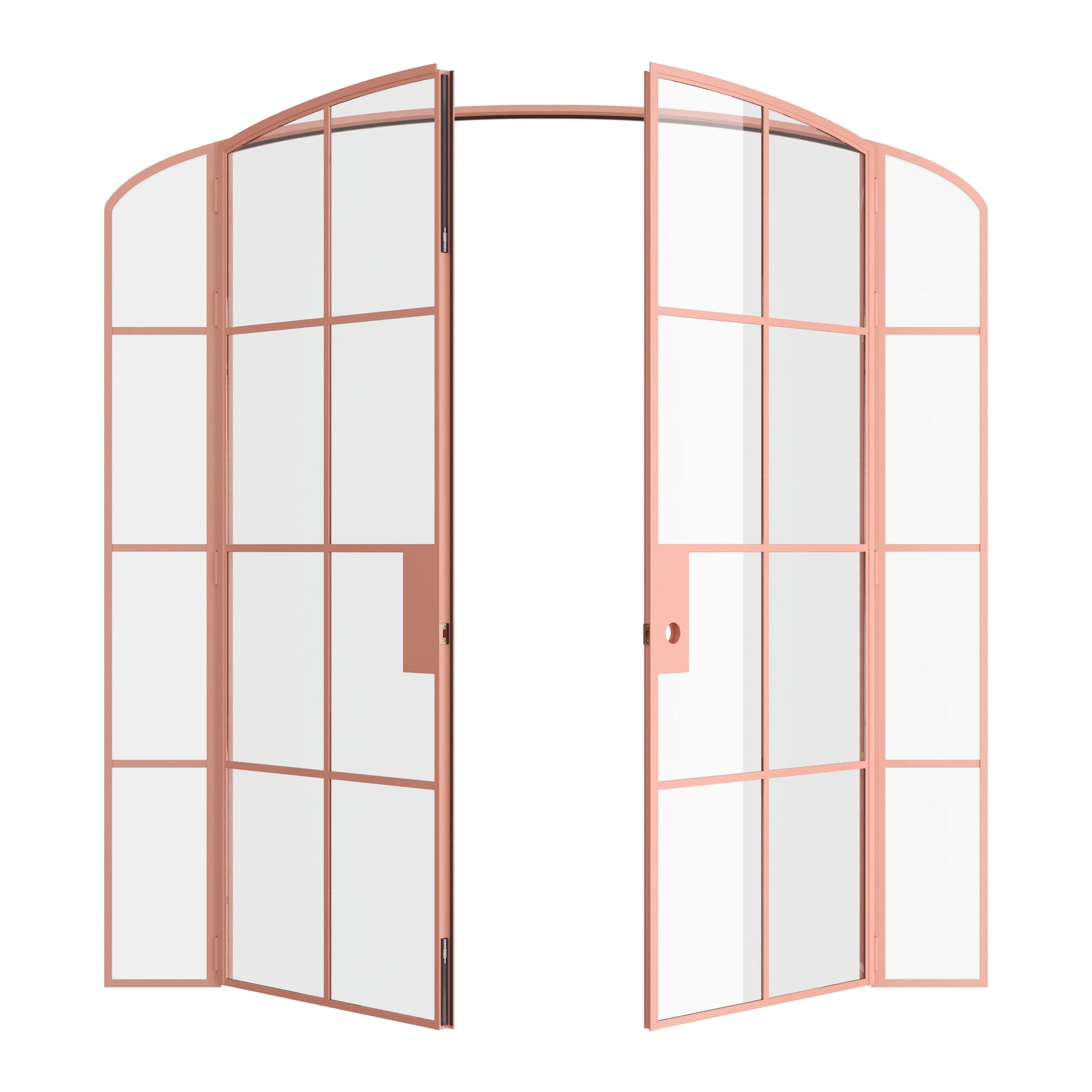 Pinkys Air 5 interior steel door, double, mini arch, with side windows, open