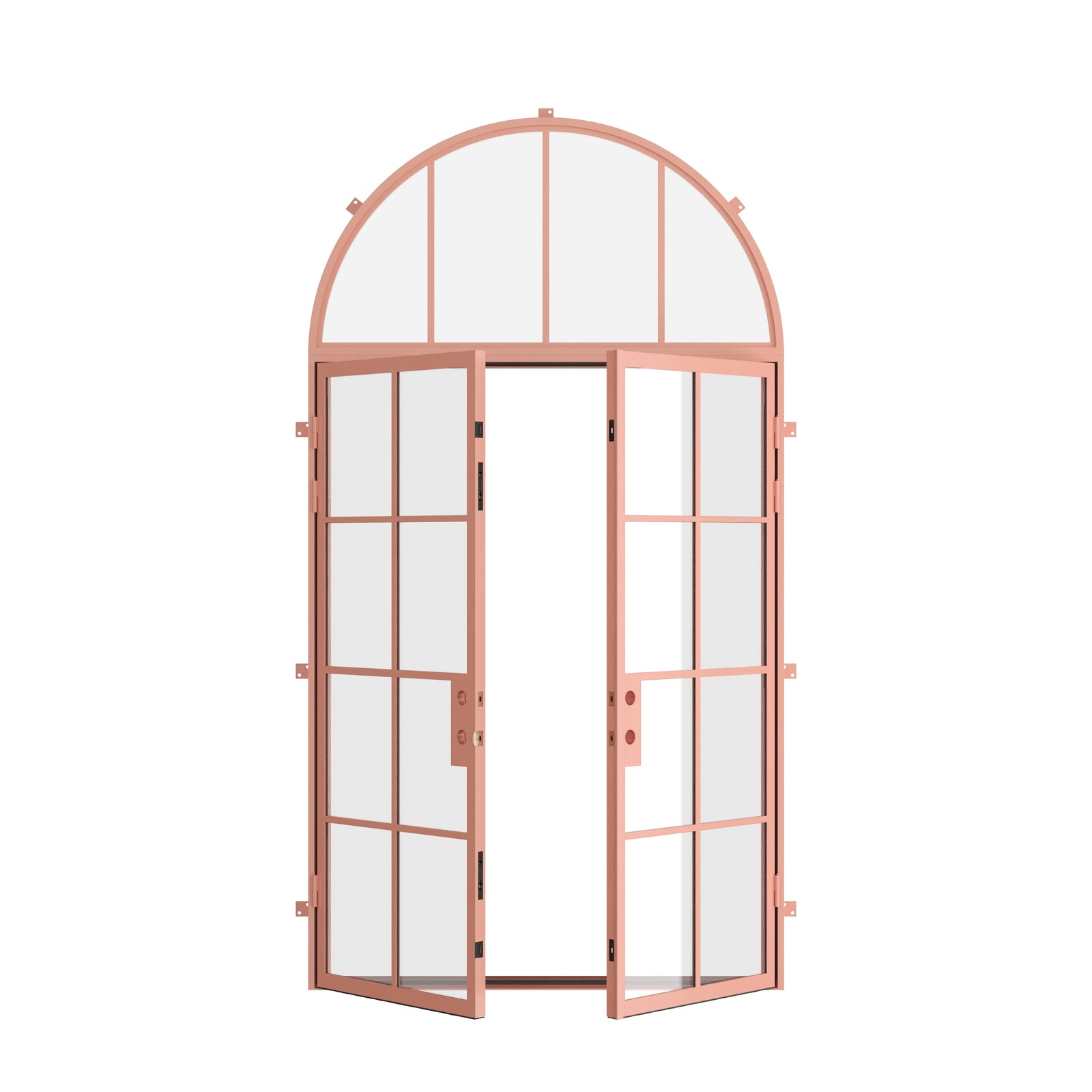 Pinkys Air 5 steel door, double, full arch, open