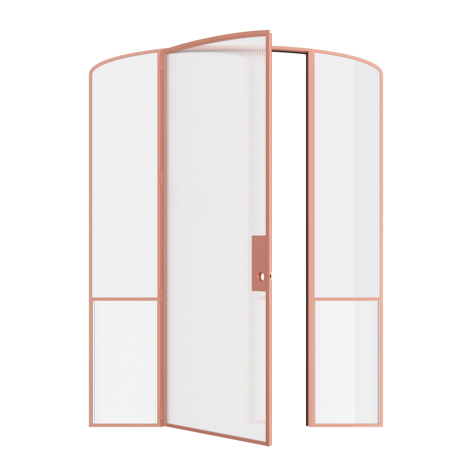 Pinkys Air Grand interior steel door, single, mini arch, with side windows, open
