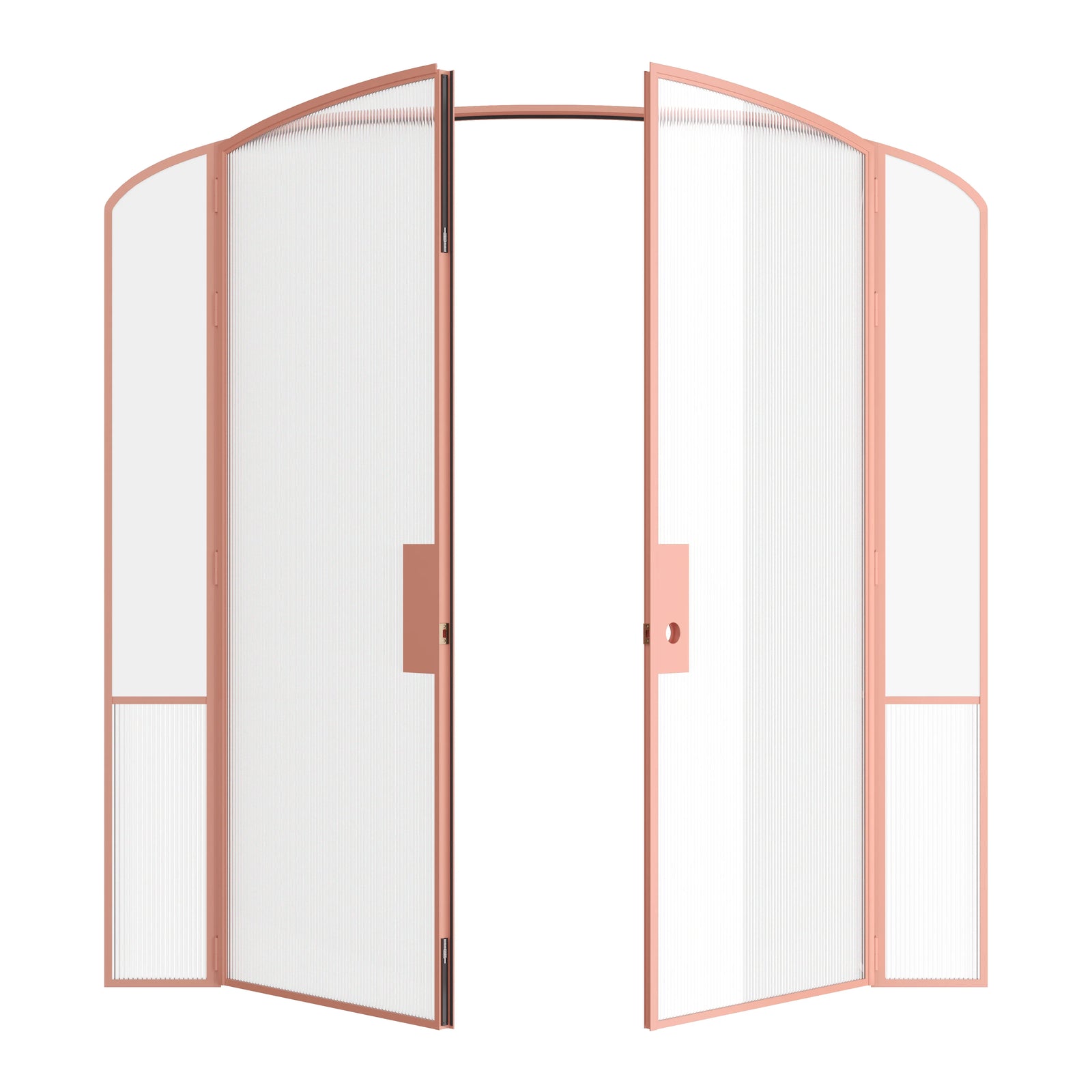 Pinkys Air Grand interior steel door, double, mini arch, with side windows, open