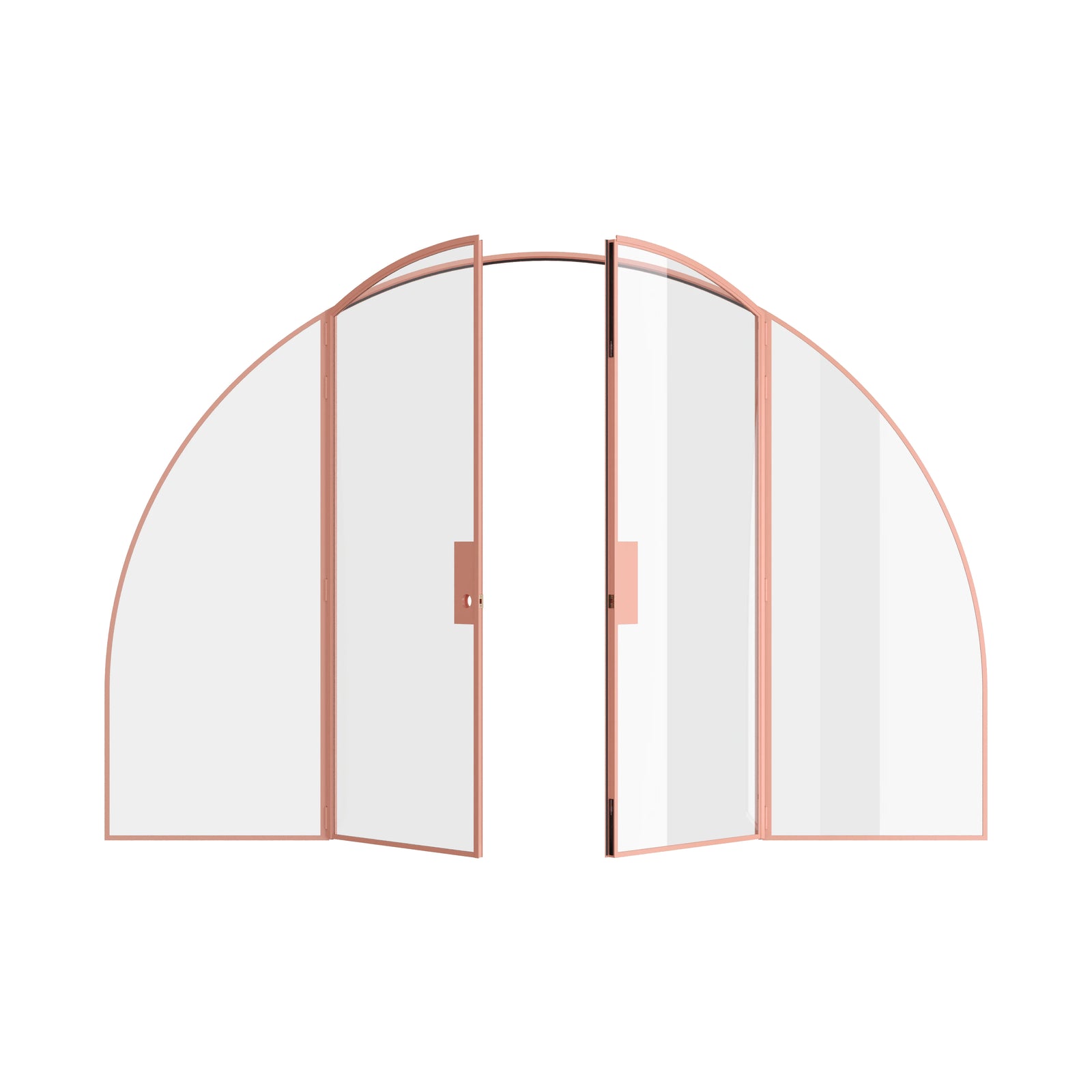 Pinkys Air Lite steel door, double, full arch, open