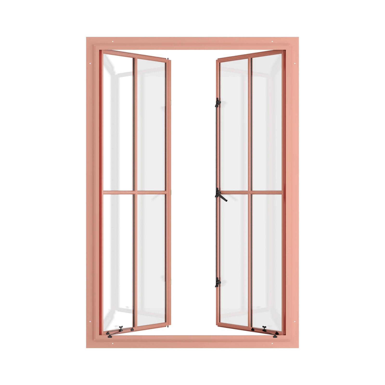 Pinkys Air Window, double, casement, portrait, open