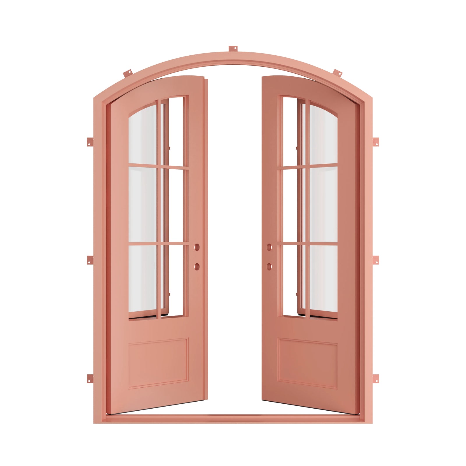 Pinkys Bristol steel door, double, arch, open