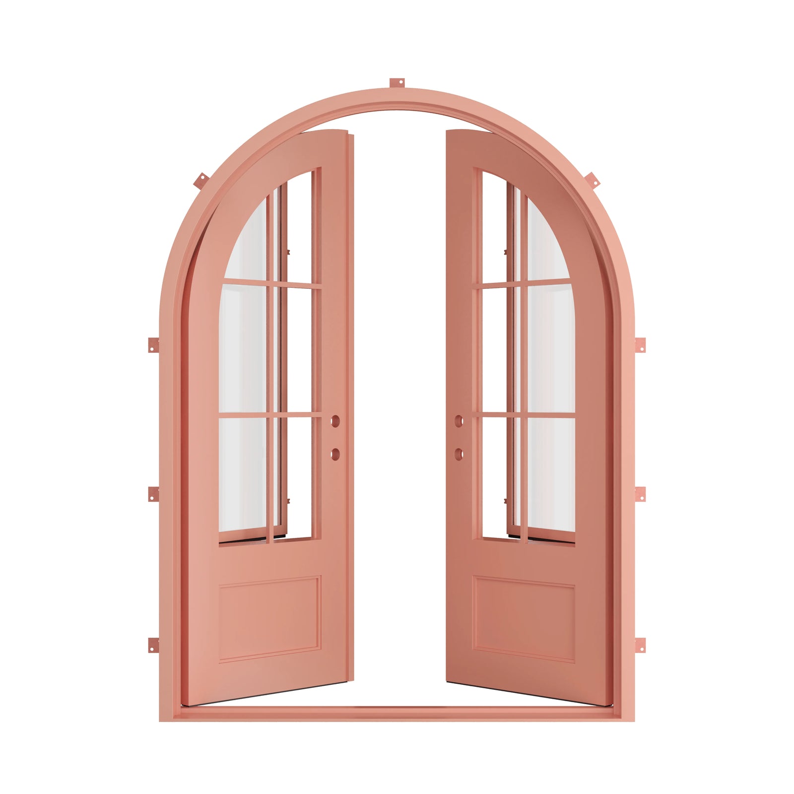 Pinkys Bristol steel door, double, full arch, open