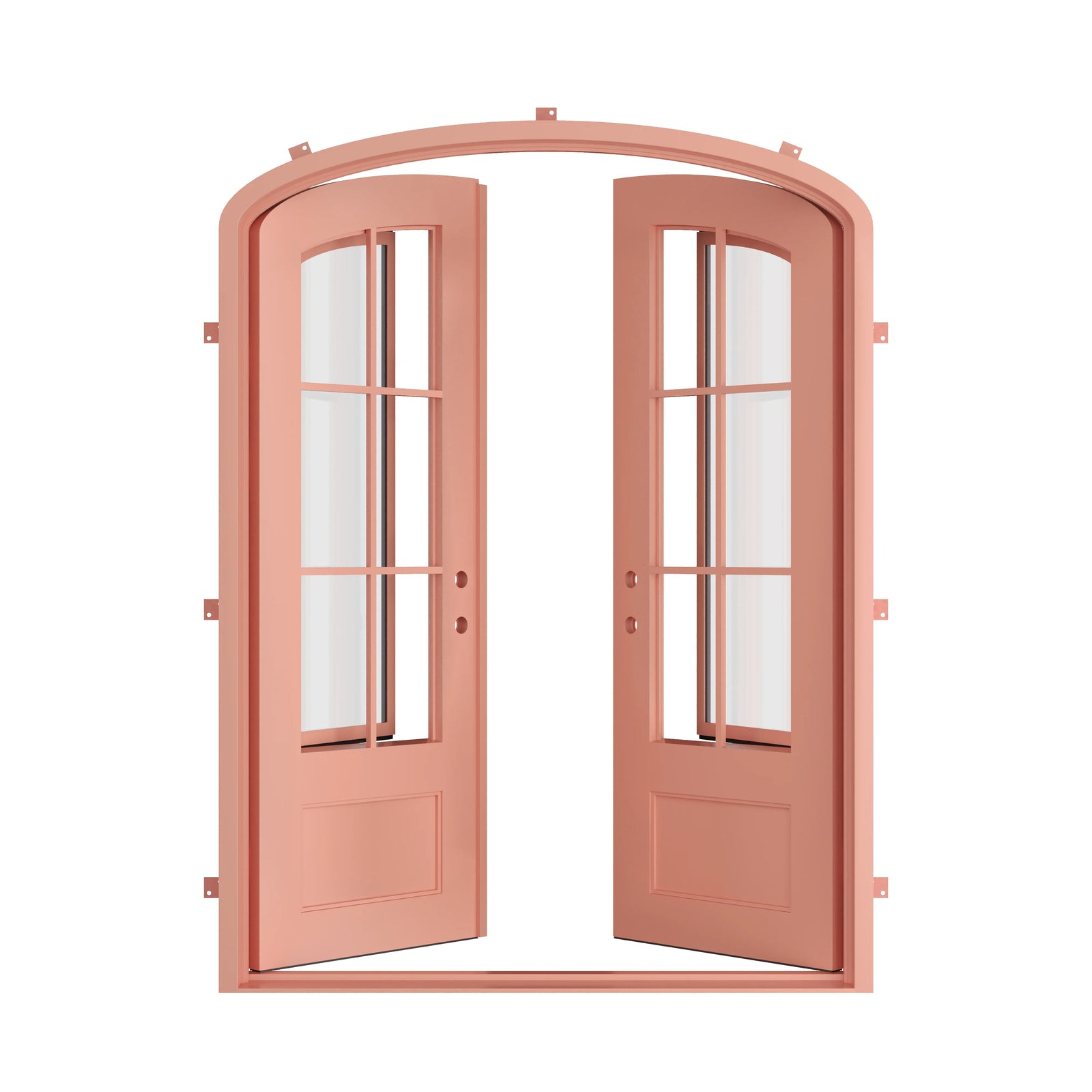 Pinkys Bristol steel door, double, mini arch, open