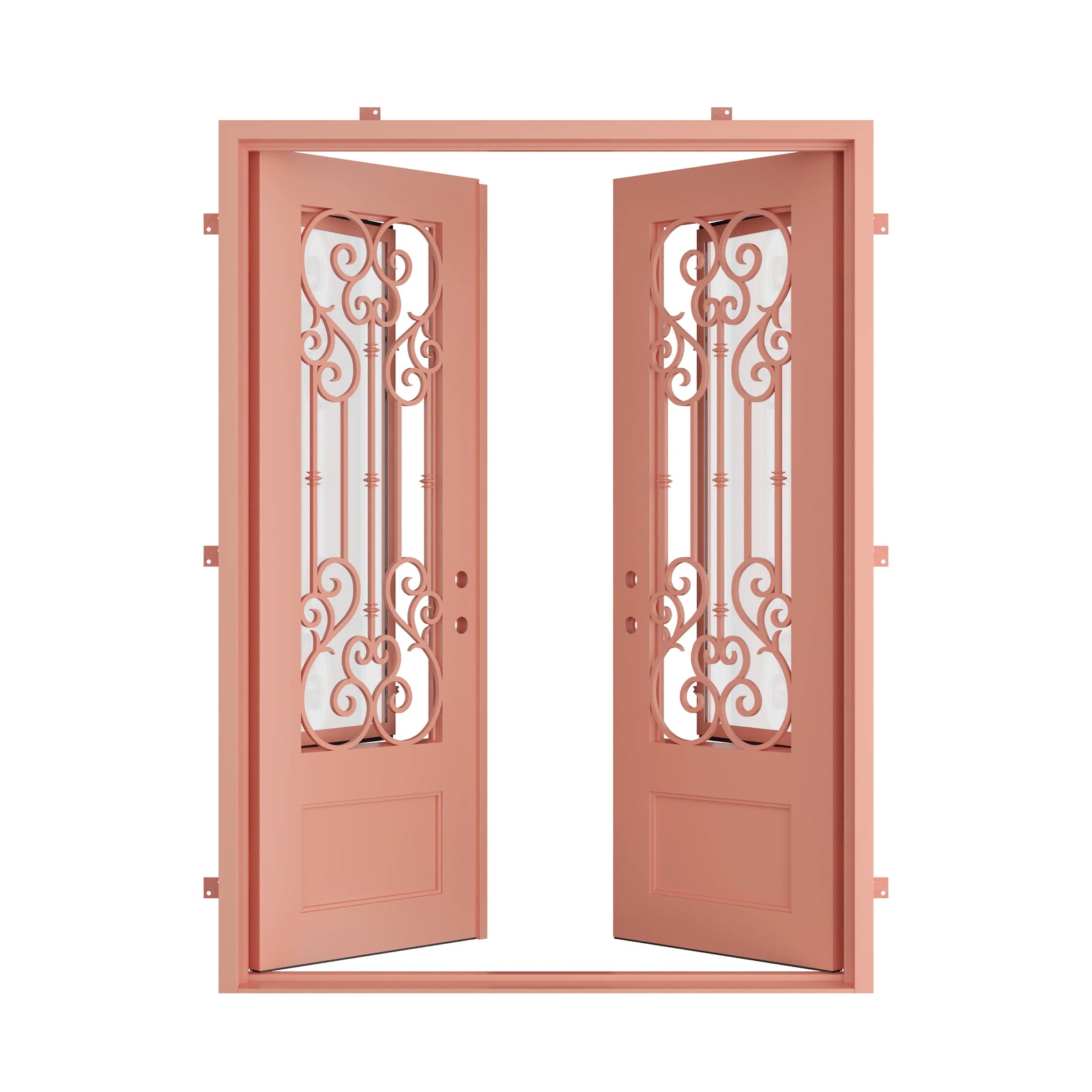 Pinkys New York steel door, double, flat, open