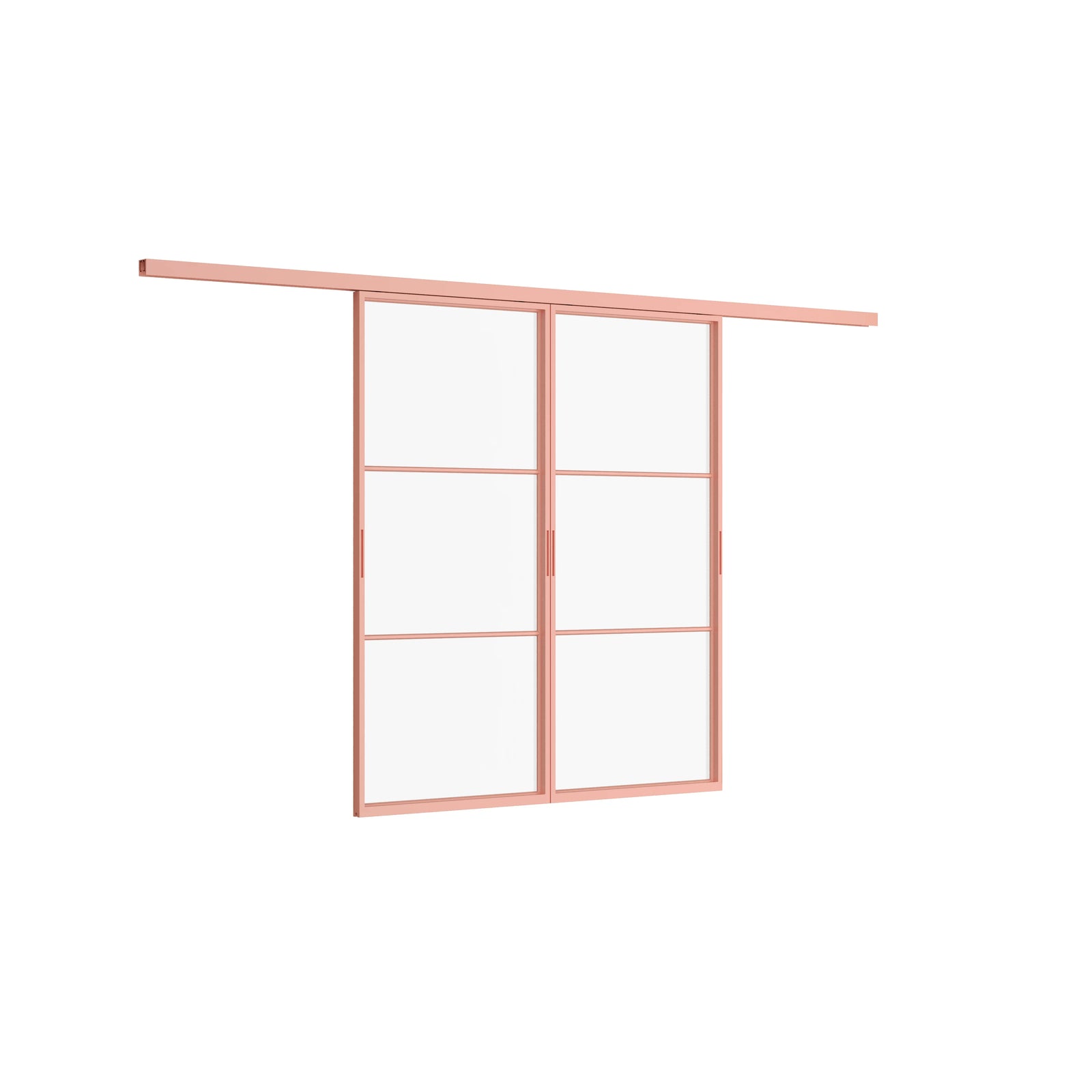 Pinkys Air 4 interior steel door, double, sliding, top-track, closed