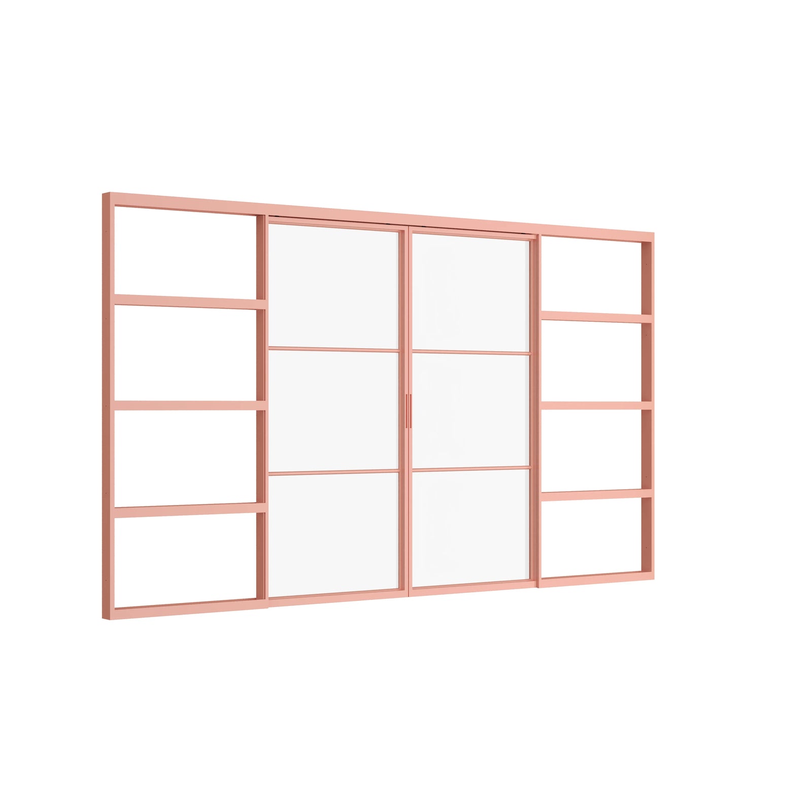 Pinkys Air 4 interior steel door, double, flat, sliding, pocket, top-track, closed