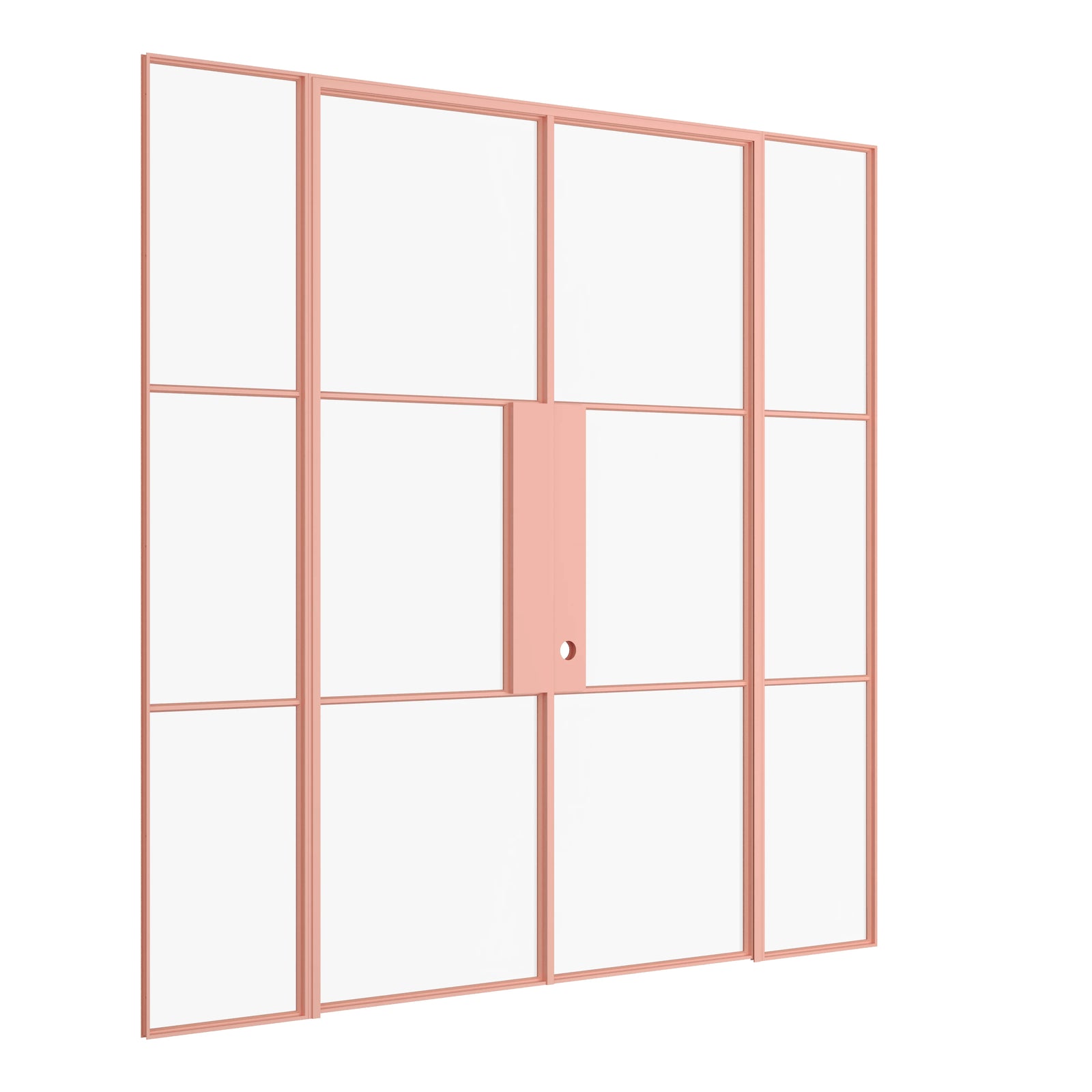 Pinkys Air 4 interior steel door, double, flat, with side windows, closed