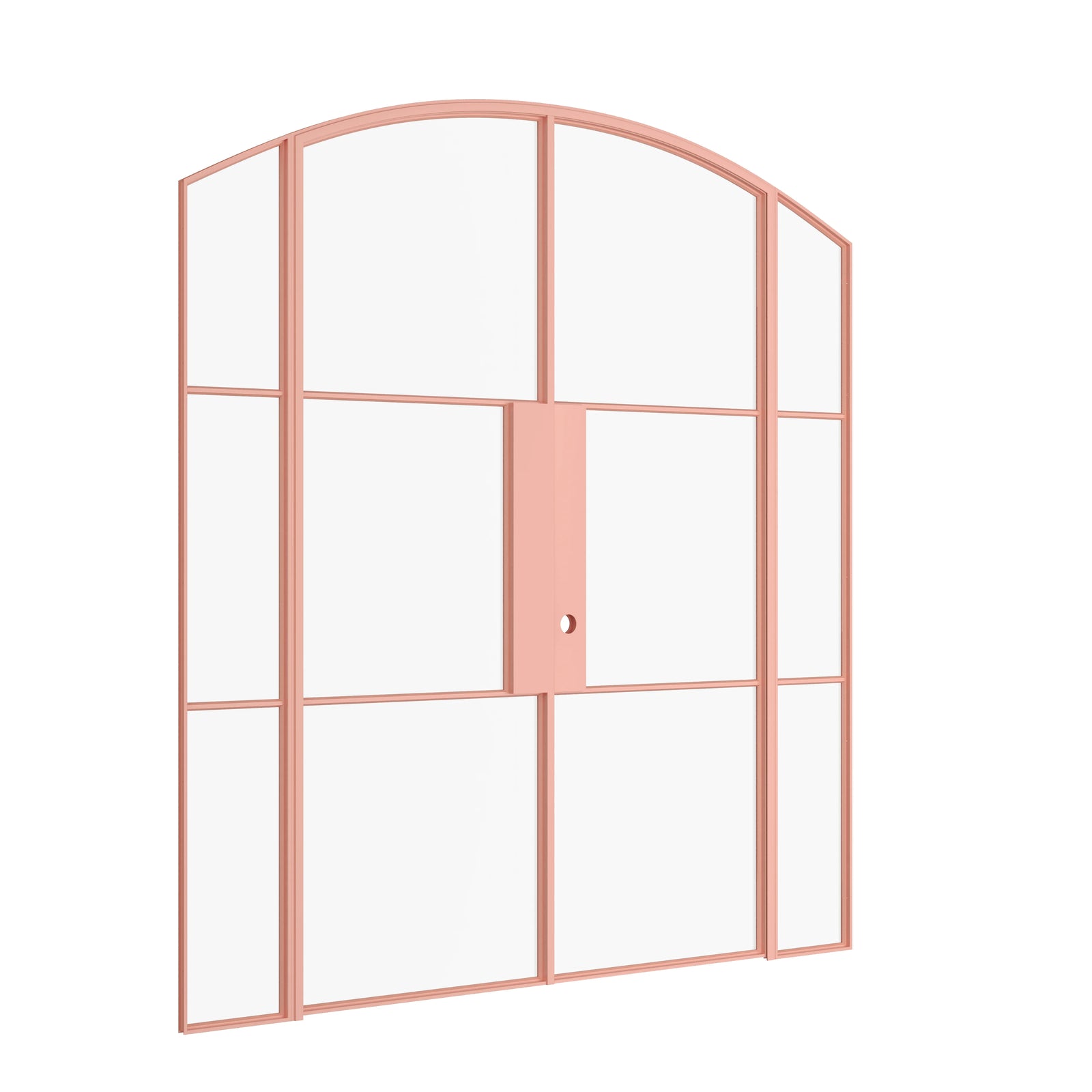 Pinkys Air 4 interior steel door, double, arch, with side windows, closed