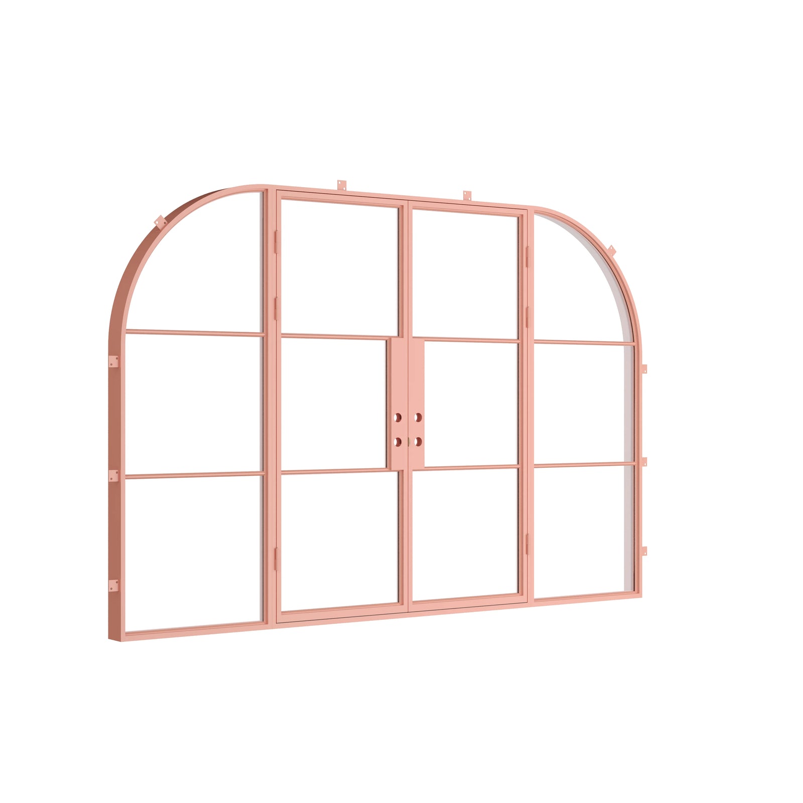 Pinkys Air 4 steel door, double, flat, with side windows, closed