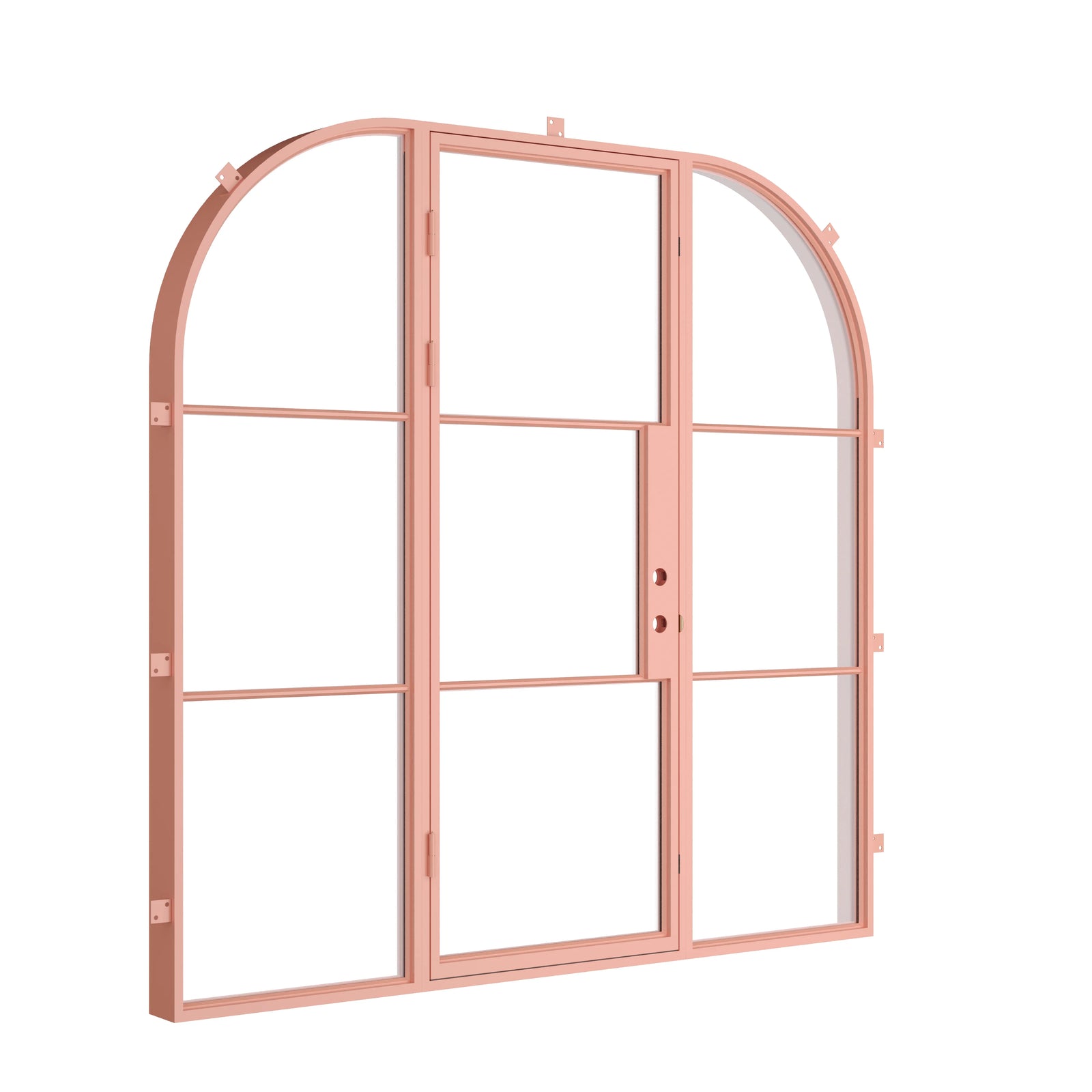 Pinkys Air 4 steel door, single, flat, with side windows, closed