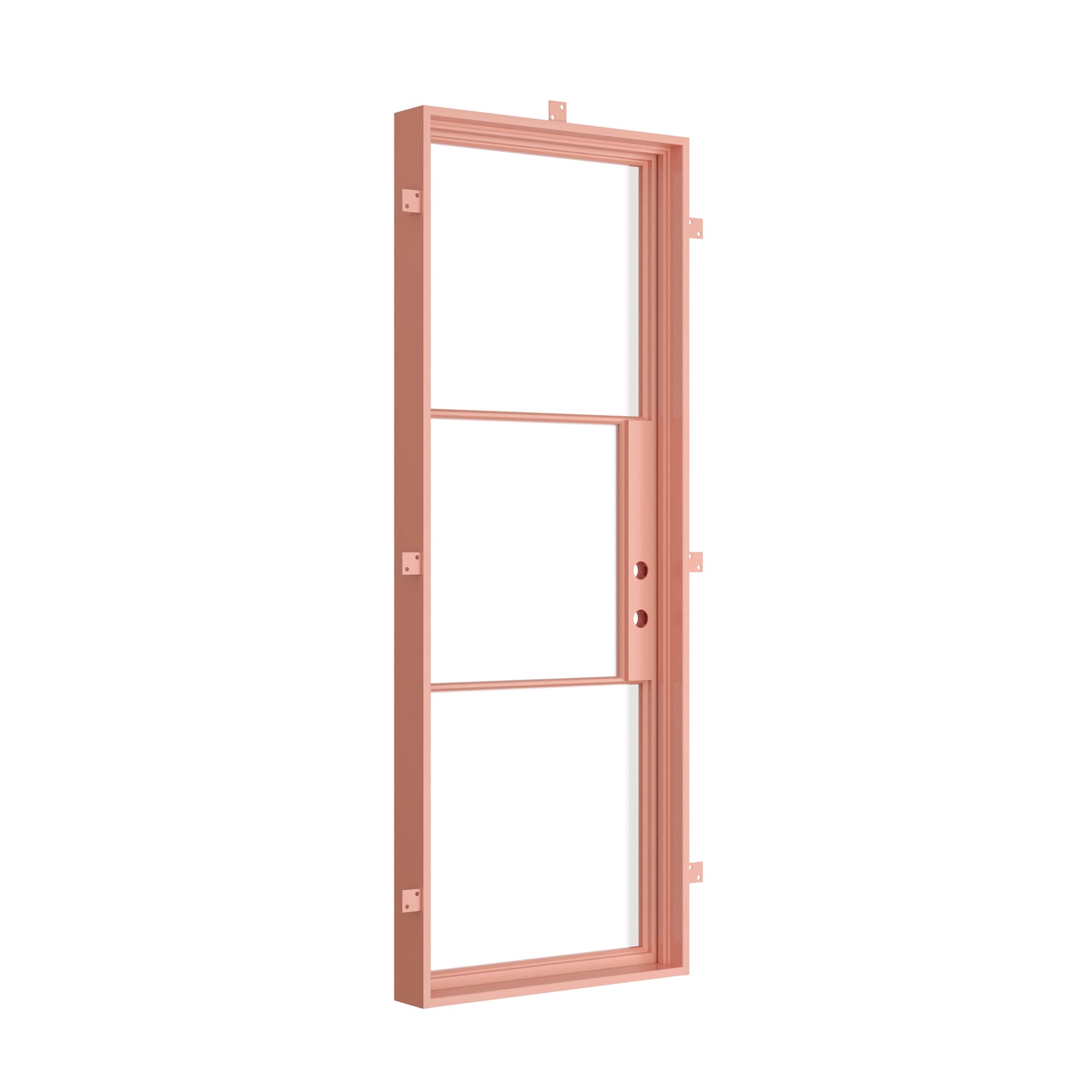 contemporary steel entry door in pink finish