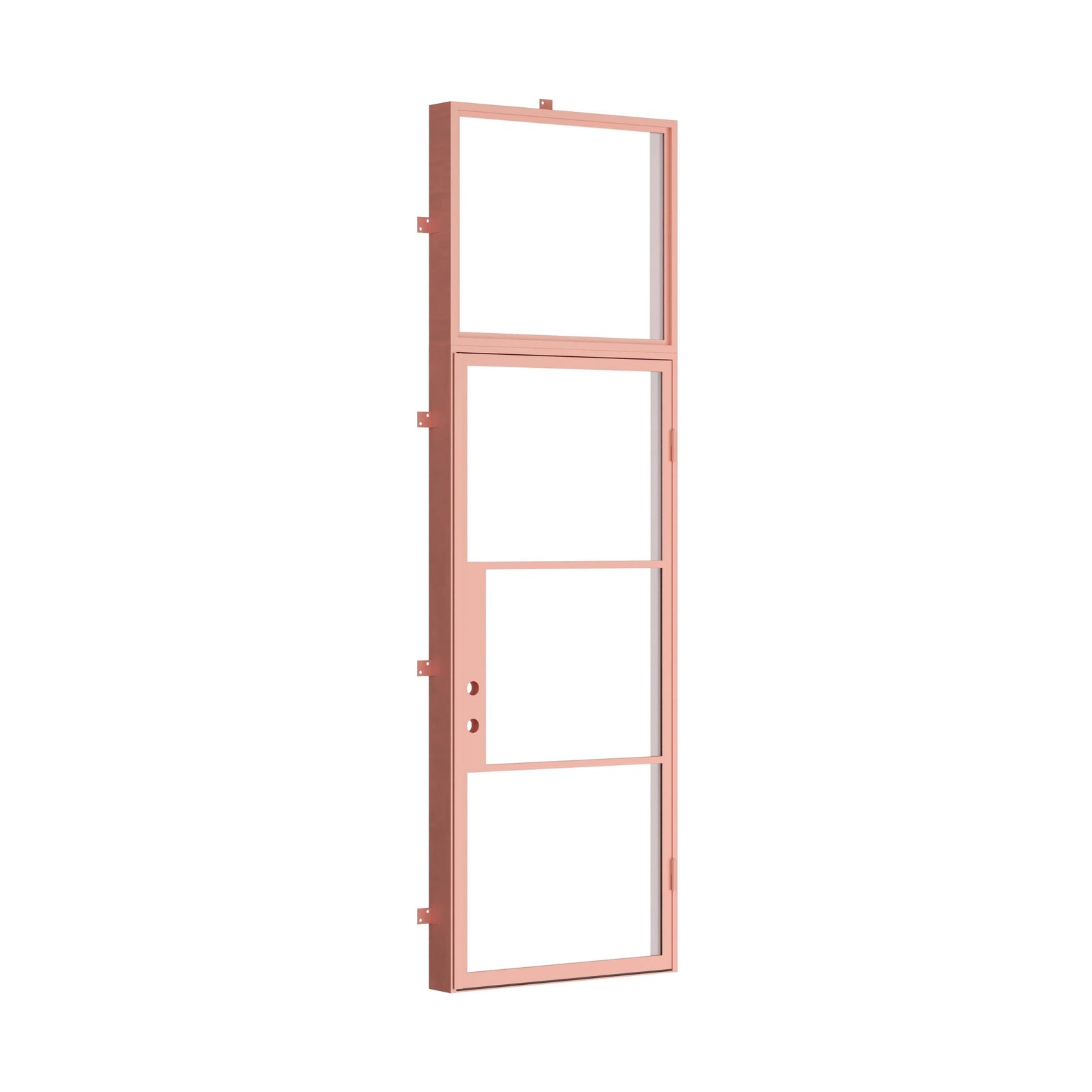 Pinkys Air 4 steel door, single, flat, with a flat top window, closed