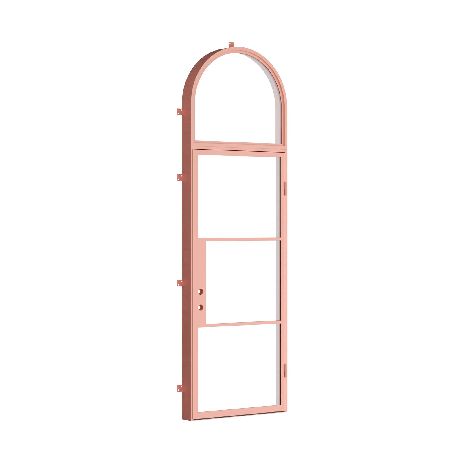 Pinkys Air 4 steel door, single, flat, with an arch top window, closed