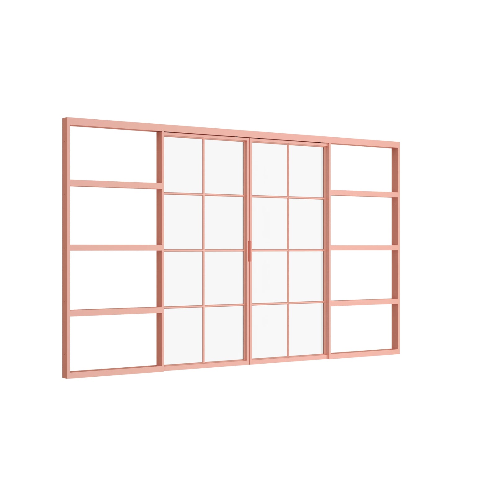 Pinkys Air 5 interior steel door, double, flat, sliding, pocket, top-track, closed