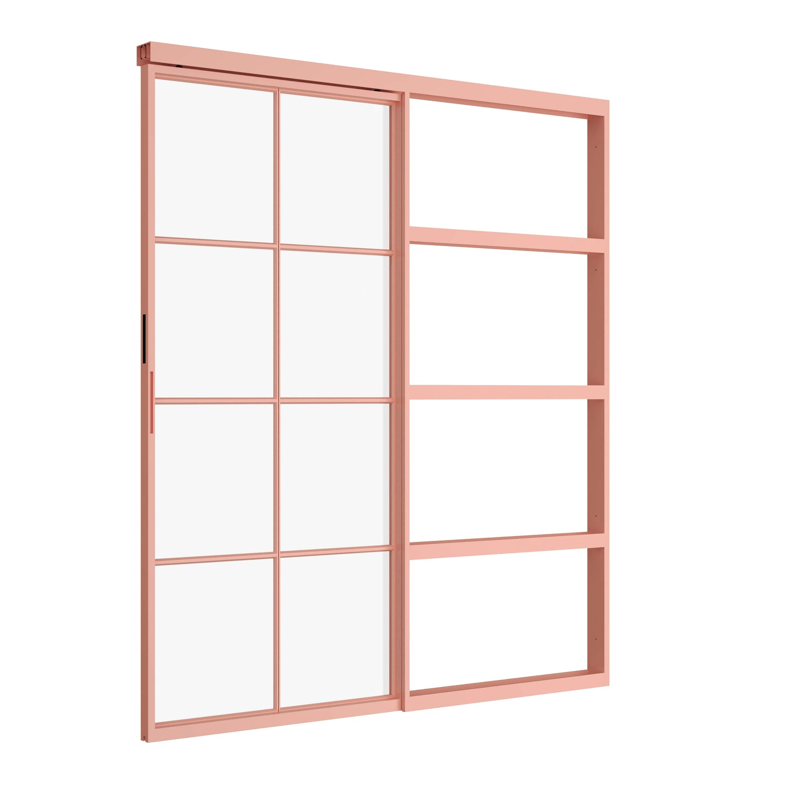 Pinkys Air 5 interior steel door, single, flat, sliding, pocket, top-track, closed