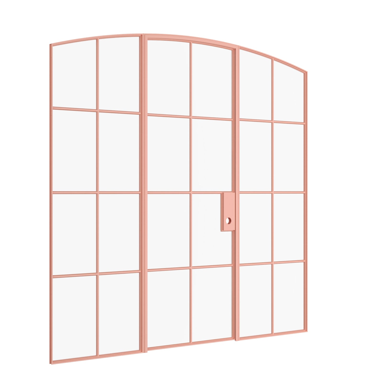 Pinkys Air 5 interior steel door, single, arch, with side windows, closed