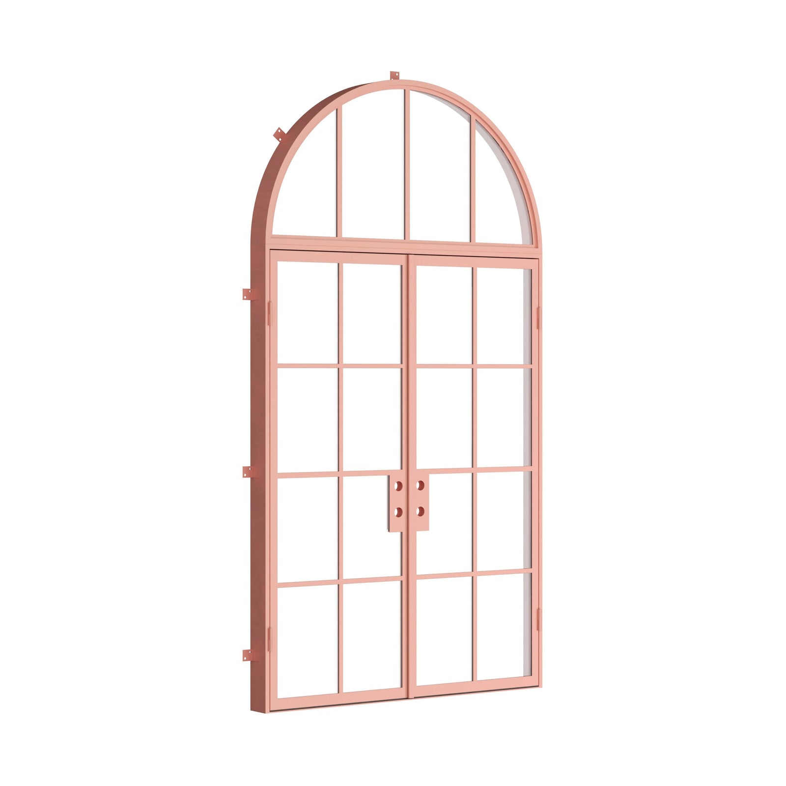 Pinkys Air 5 steel door, double, flat, with a full-arch top window, closed