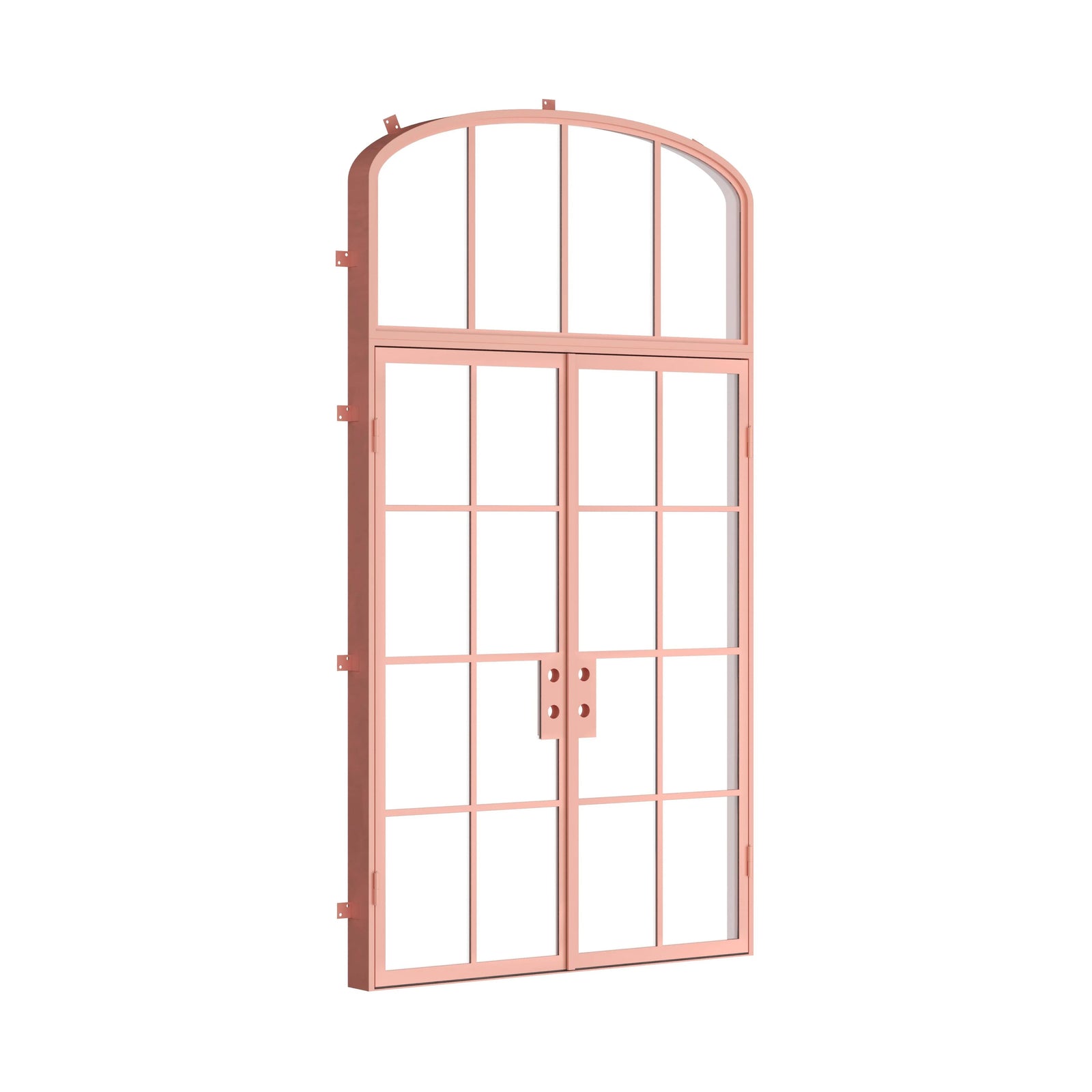 Pinkys Air 5 steel door, double, flat, with a mini-arch top window, closed