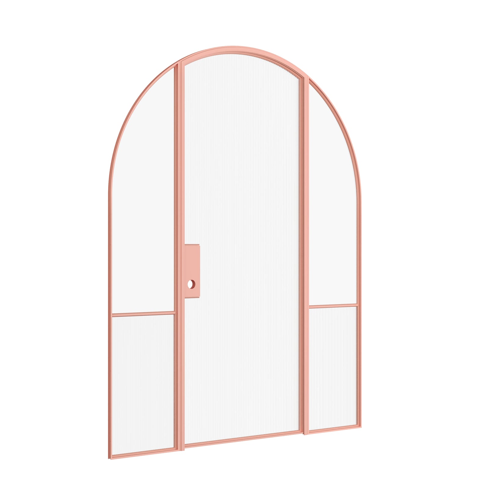Pinkys Air Grand interior steel door, single, full arch, with side windows, closed