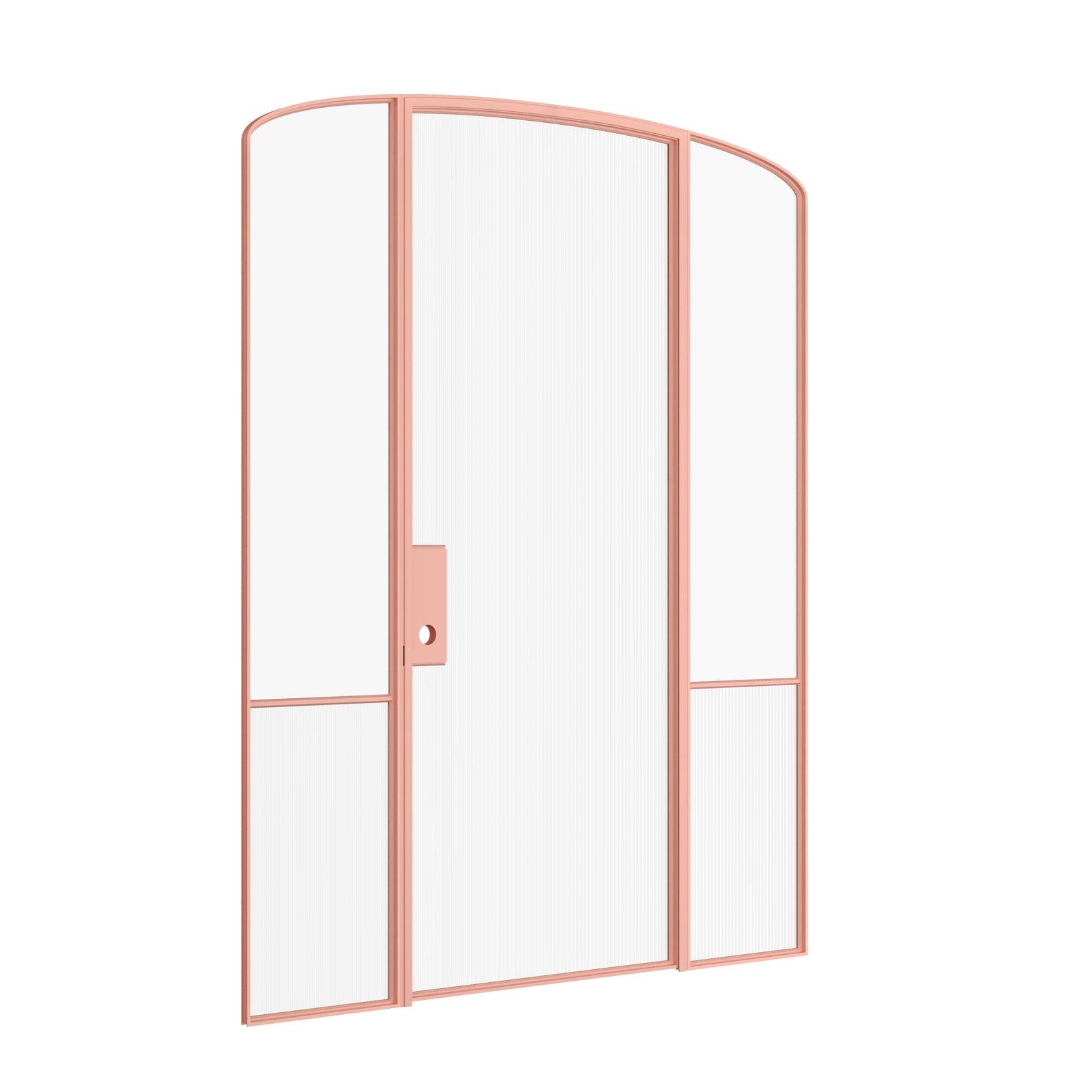 Pinkys Air Grand interior steel door, single, arch, with side windows, closed