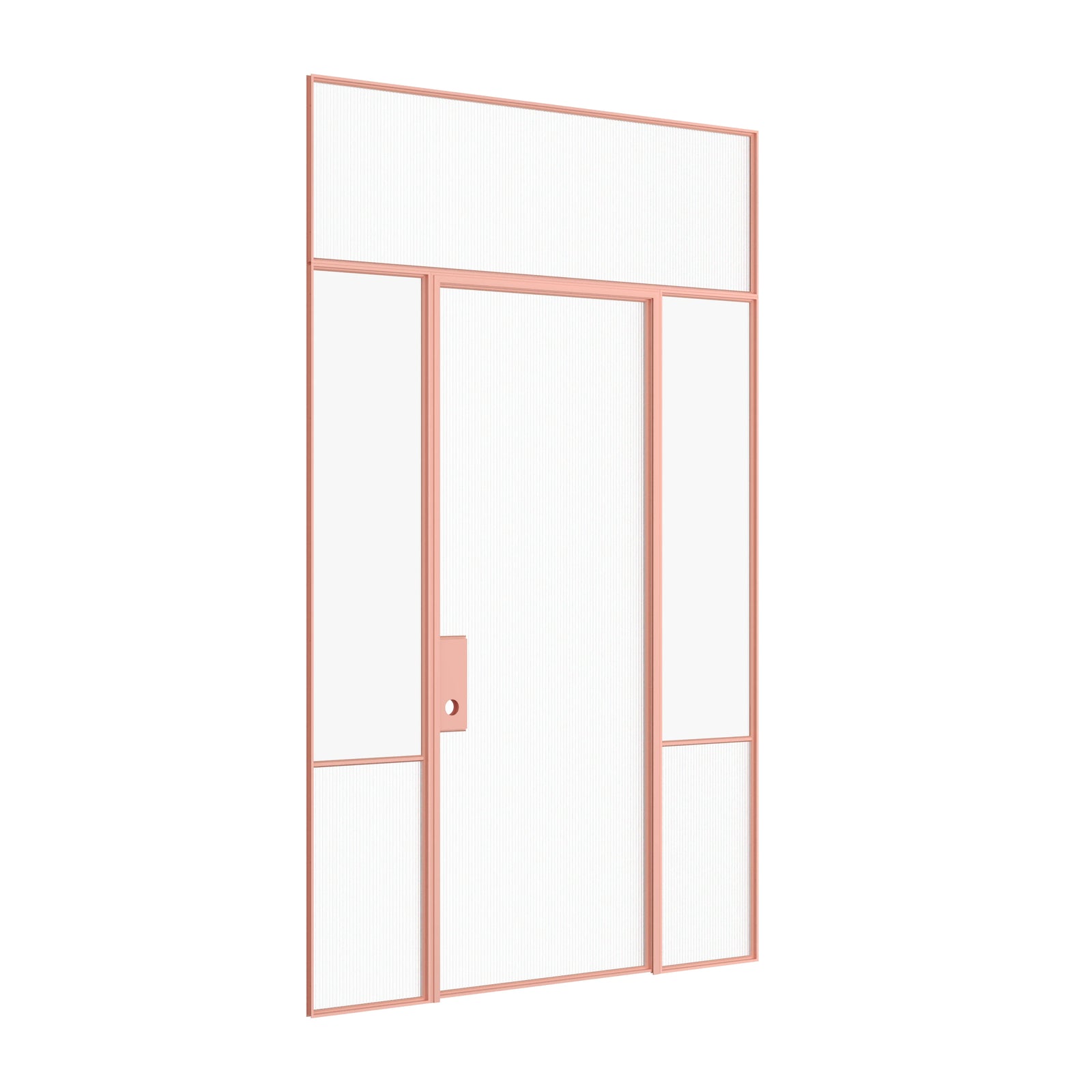 Pinkys Air Grand interior steel door, single, flat, with side windows, with a flat top window, closed