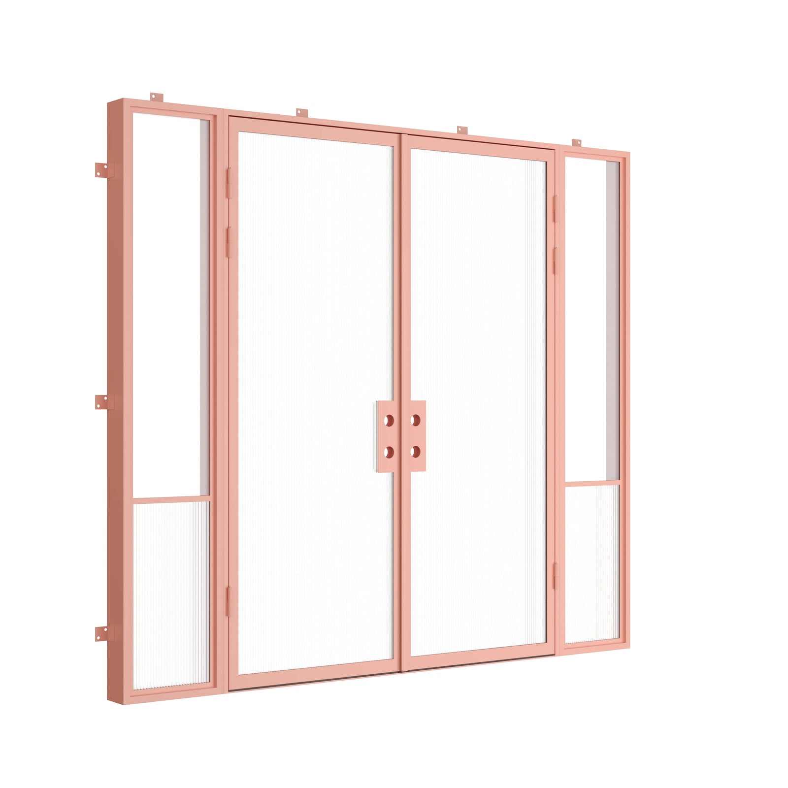 Pinkys Air Grand steel door, double, flat, with side windows, closed