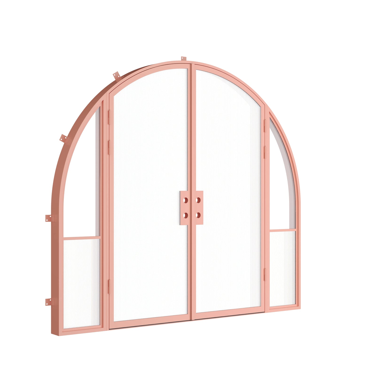 Pinkys Air Grand steel door, double, full arch, with side windows, closed