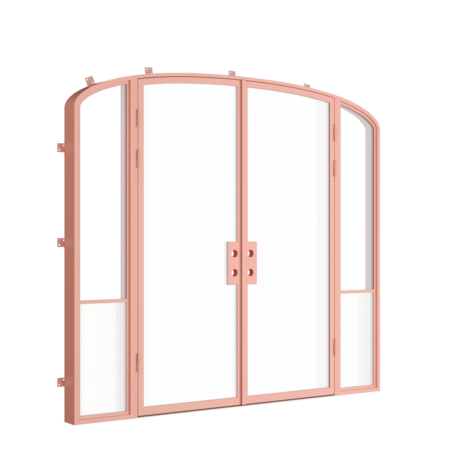 Pinkys Air Grand steel door, double, mini arch, with side windows, closed