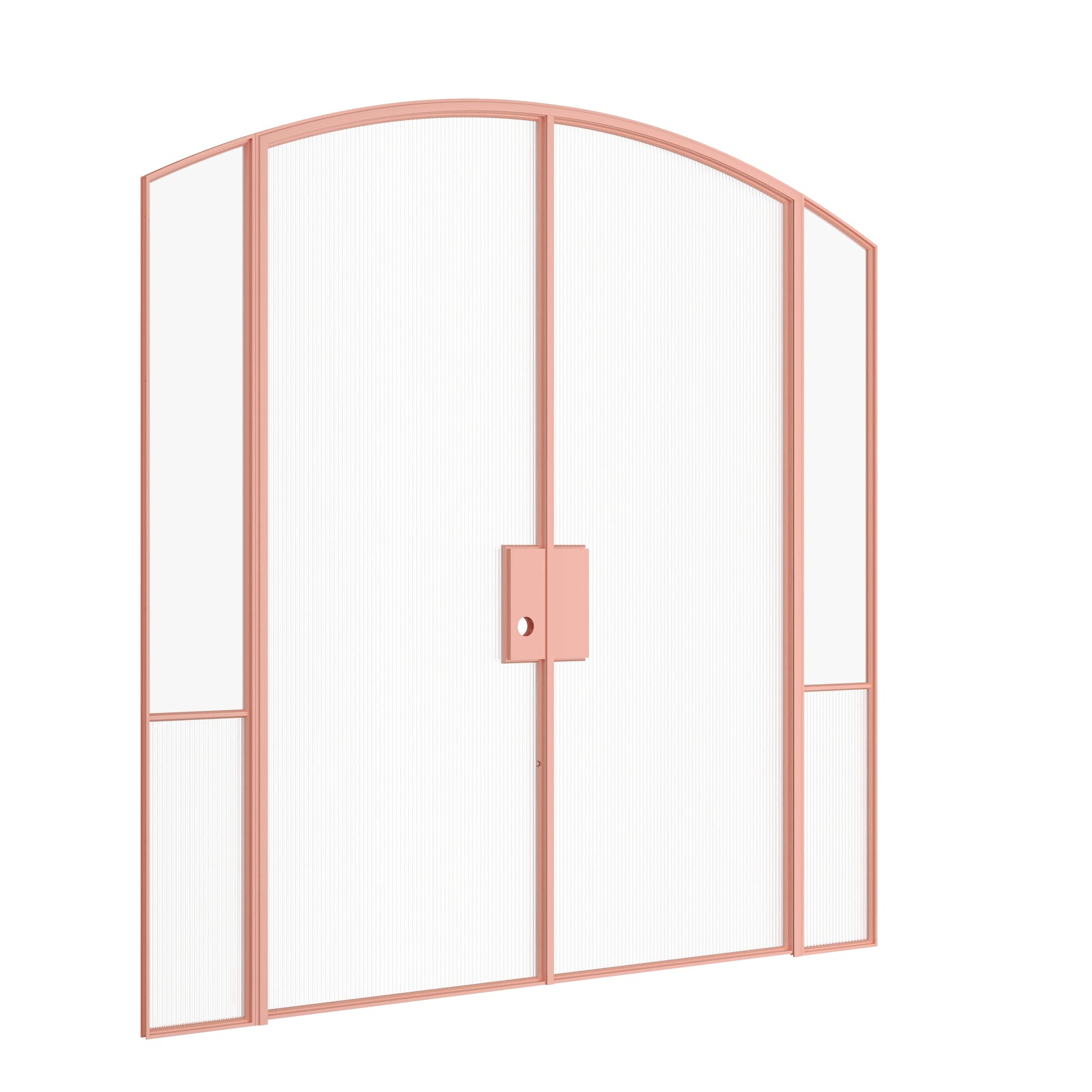 Pinkys Air Grand interior steel door, double, arch, with side windows, closed
