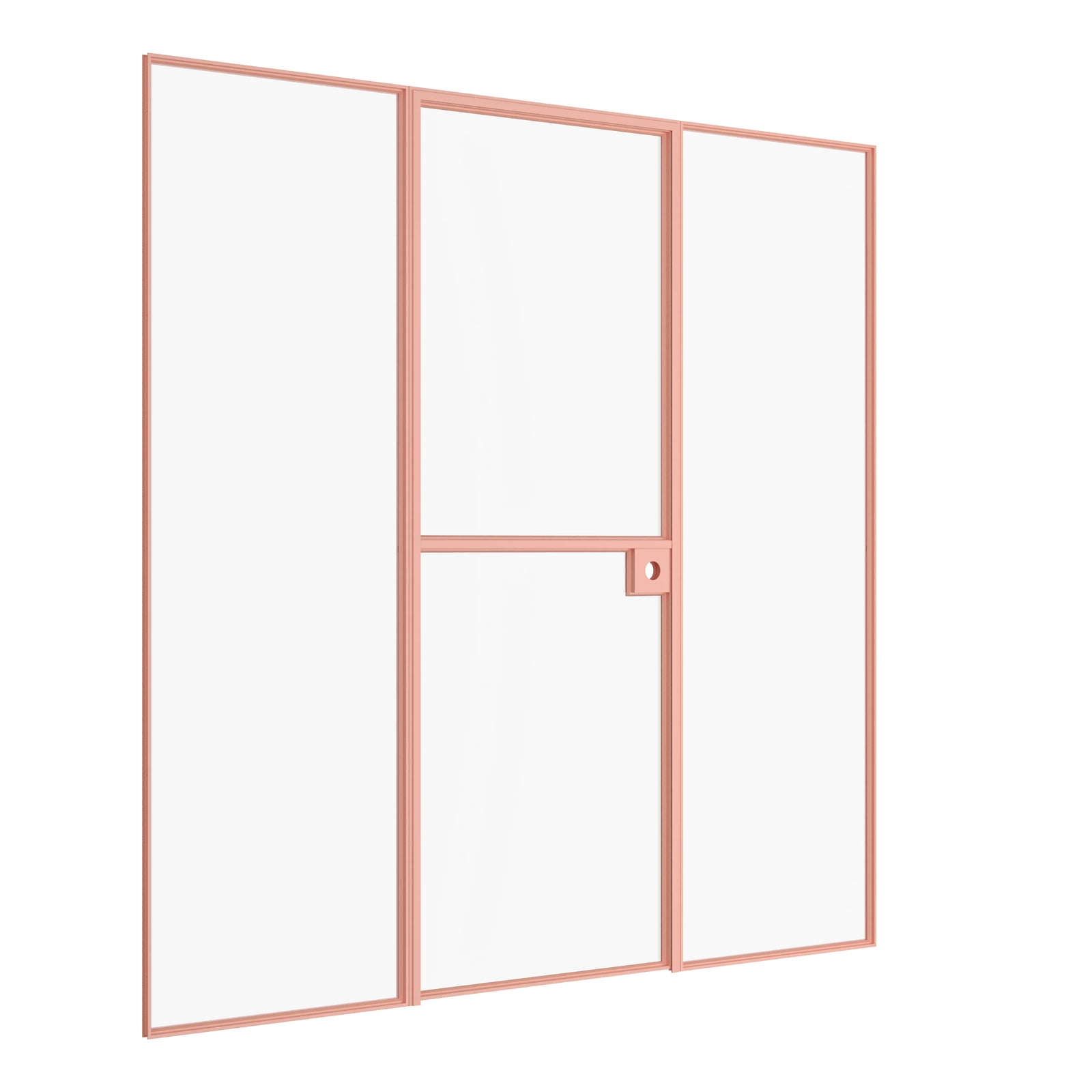 Pinkys Air Lite interior steel door, single, flat, Dutch, with side windows, closed