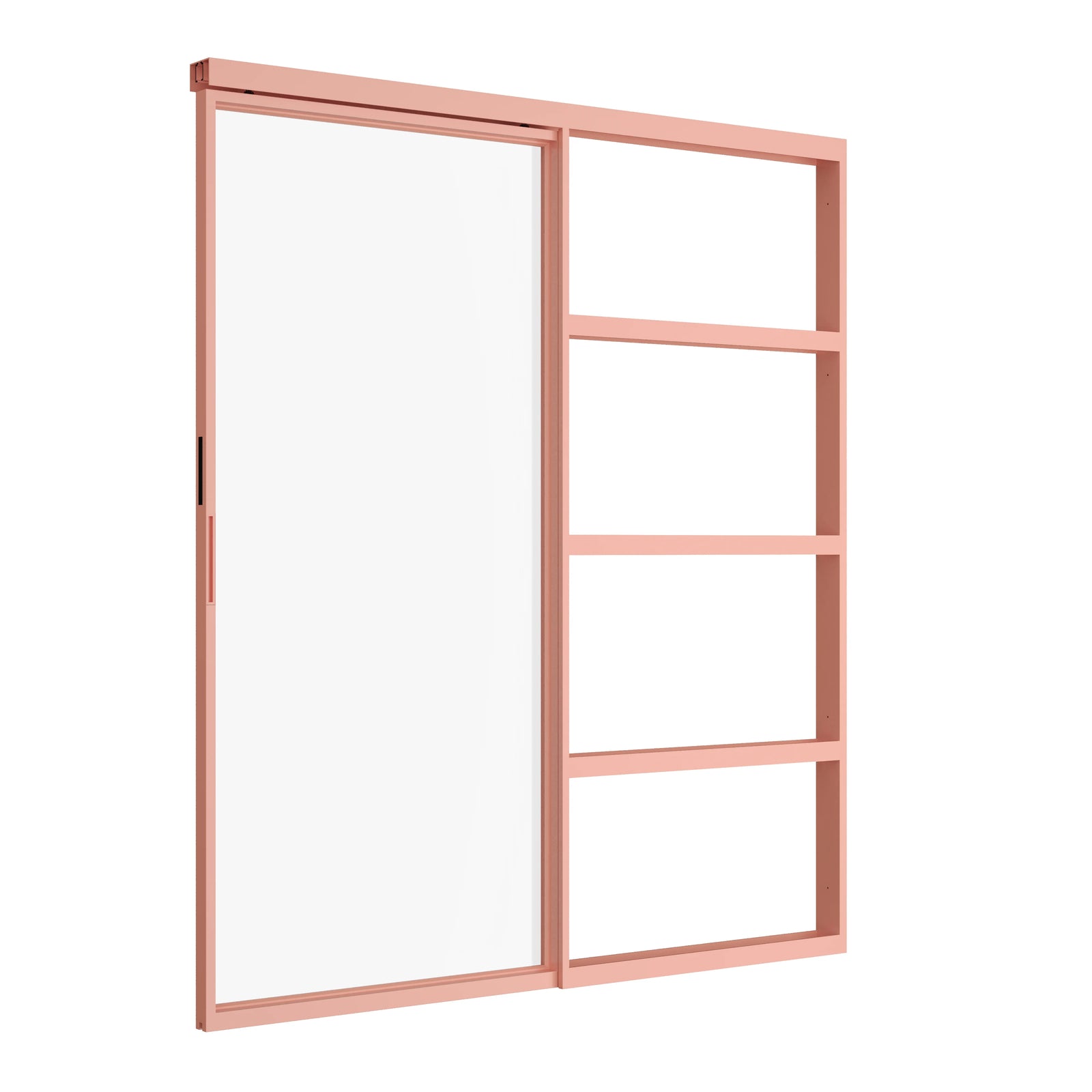 Pinkys Air Lite interior steel door, single, flat, sliding, pocket, top-track, closed