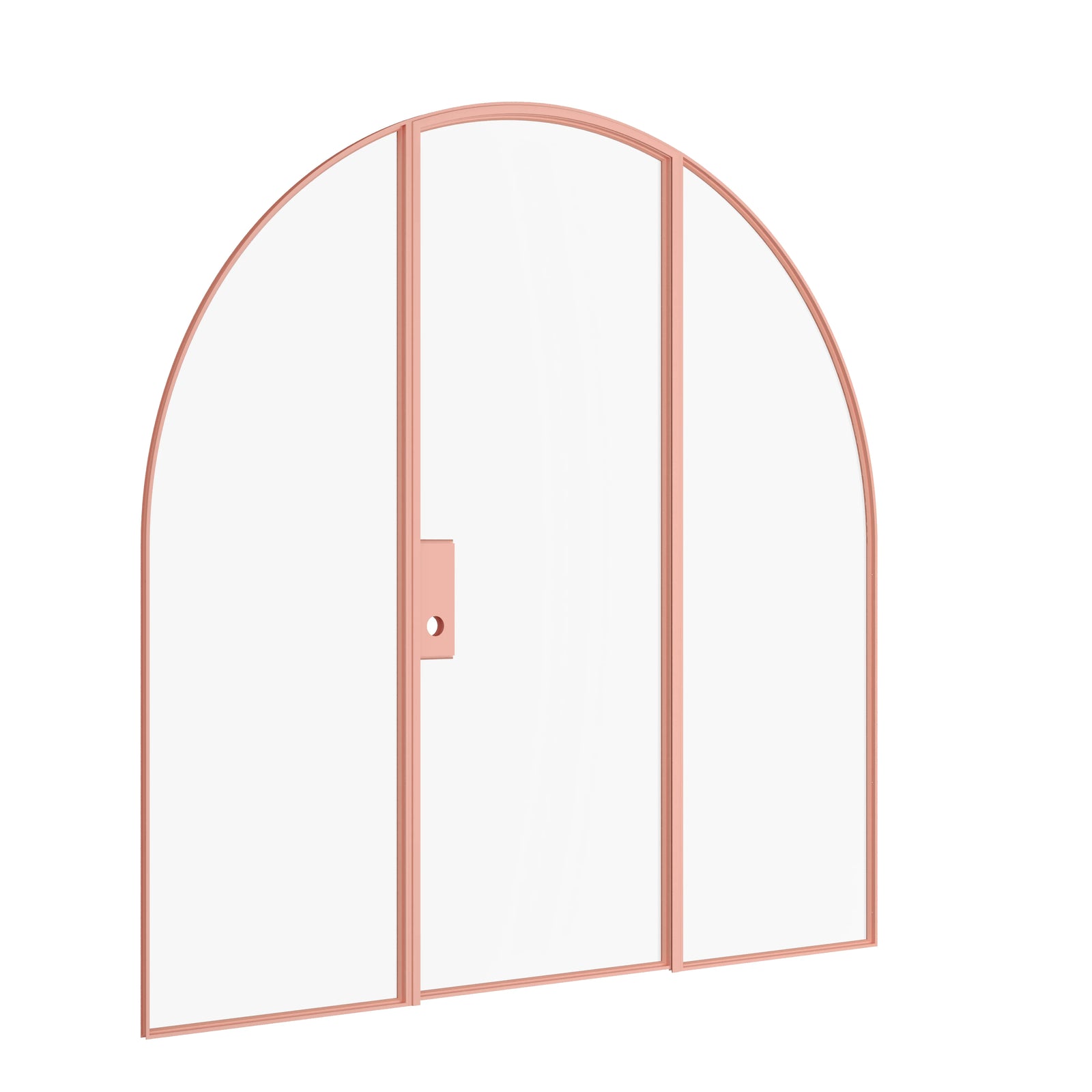 Pinkys Air Lite interior steel door, single, full arch, with side windows, closed