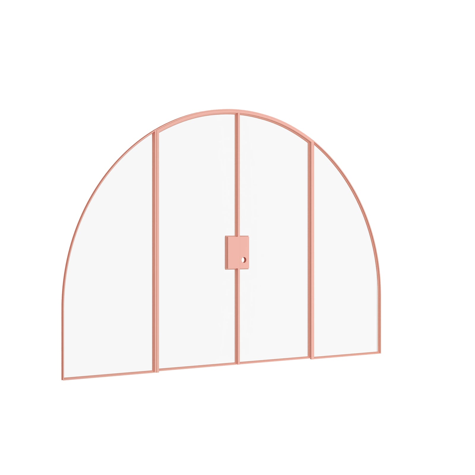 Pinkys Air Lite interior steel door, double, full arch, with side windows, closed