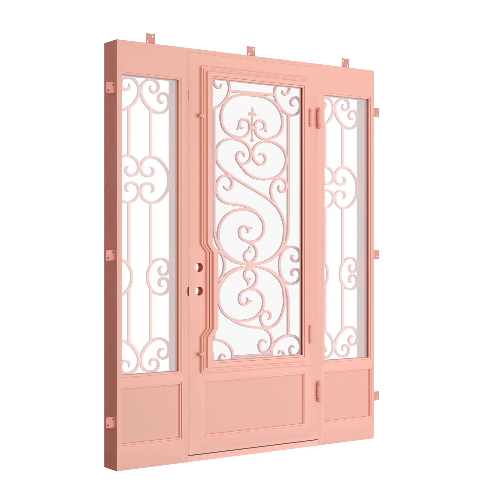 Pinkys Beverly steel door, single, flat, with side windows, closed