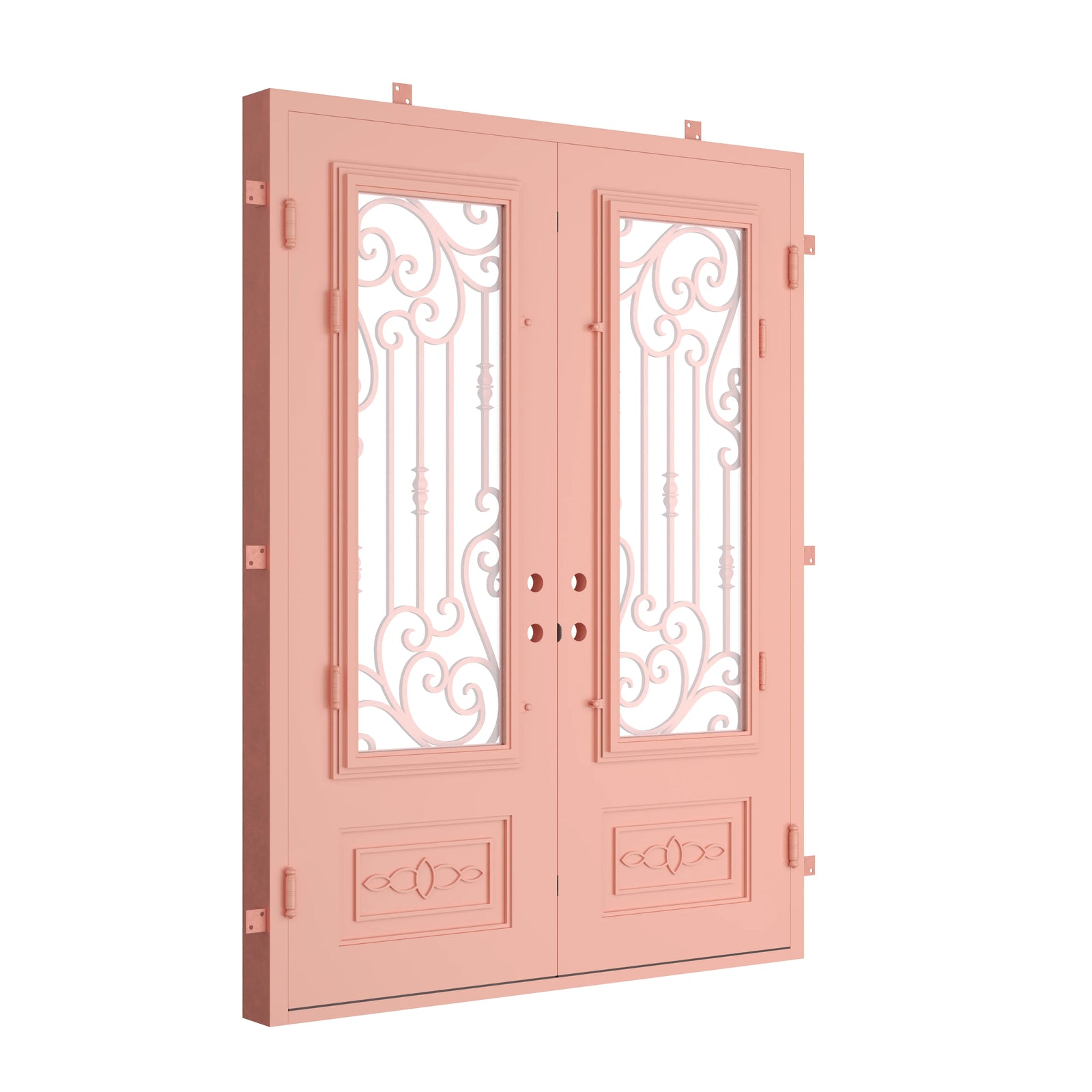Pinkys Golden Gate steel door, double, flat, closed