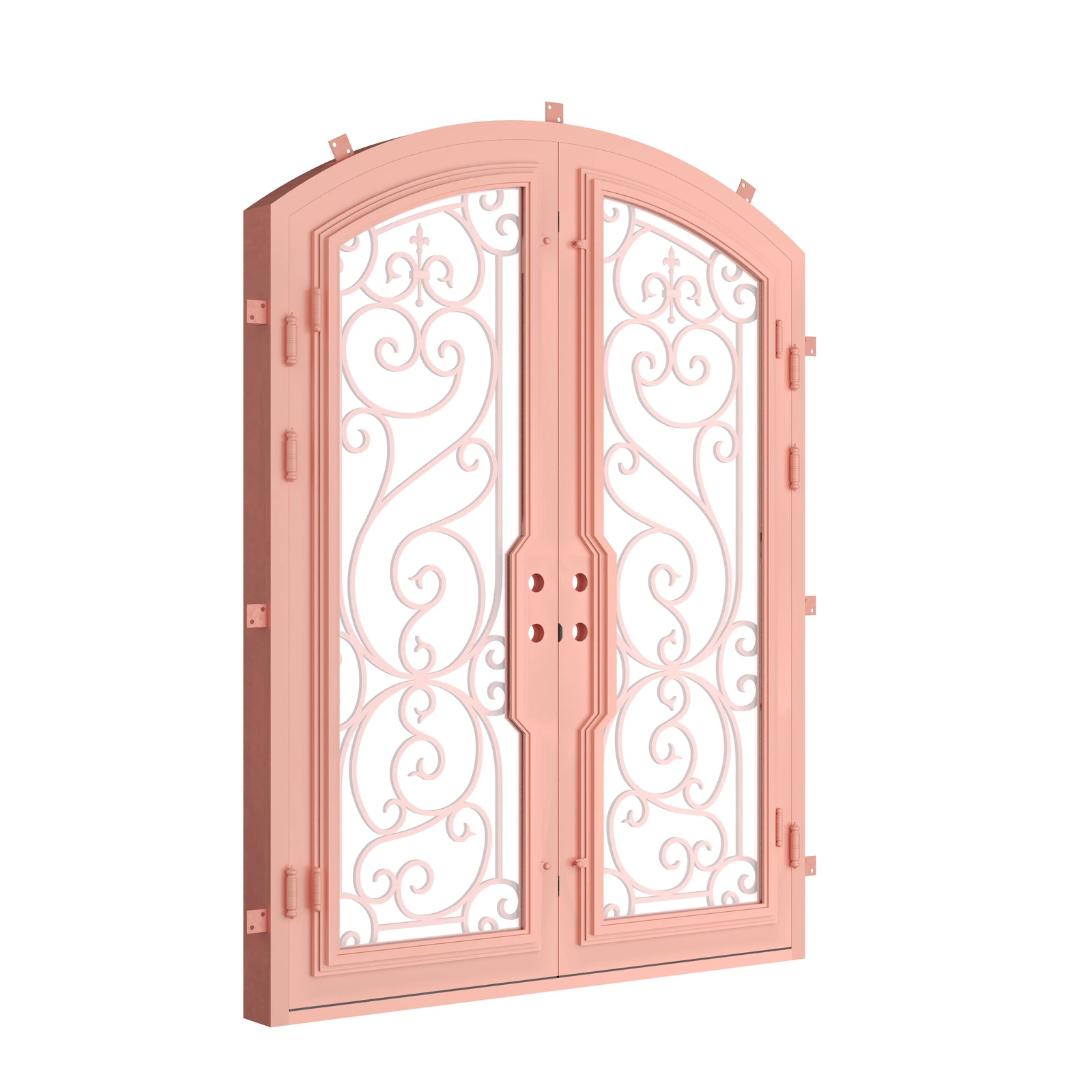 Pinkys Hills steel door, double, arch, closed
