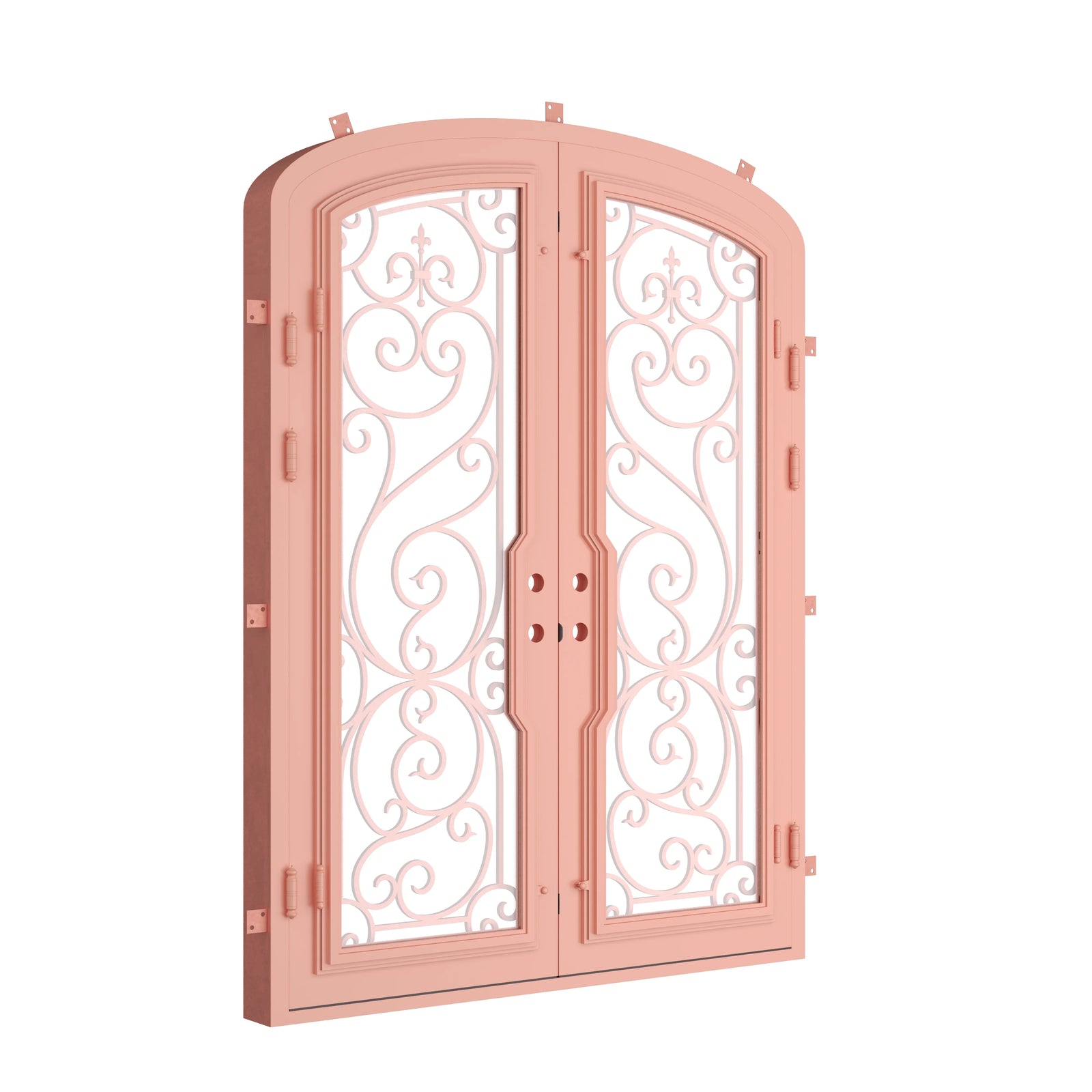 Pinkys Hills steel door, double, mini arch, closed