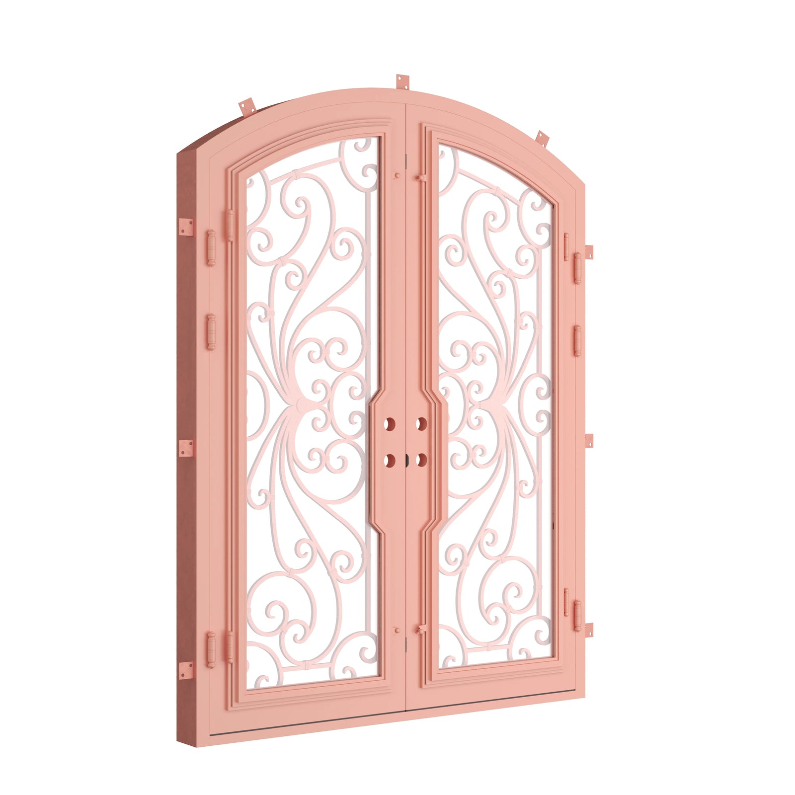 Pinkys Miracle steel door, double, arch, closed