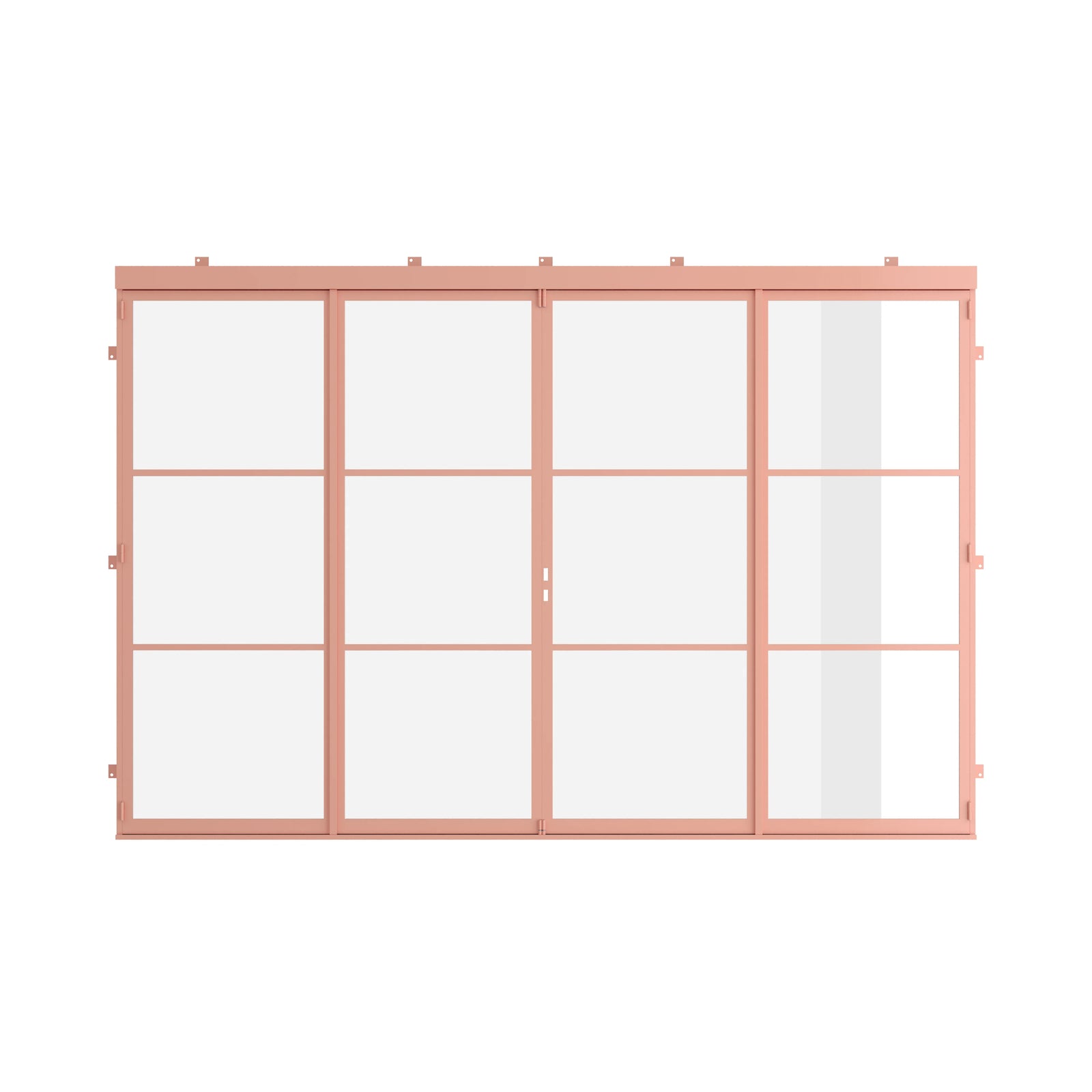 Pinkys Air 4 steel door, bifold, center-split, closed