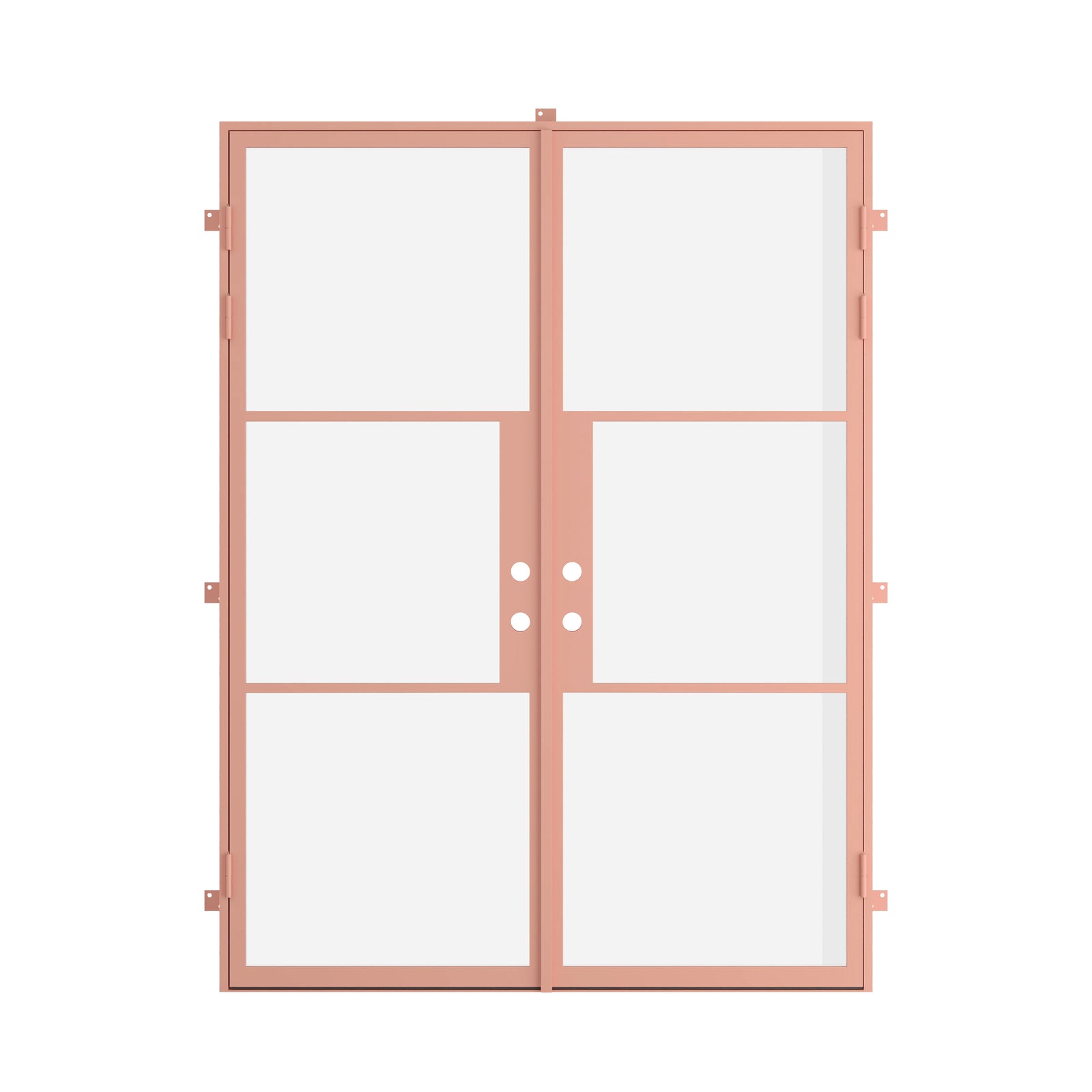 designer double front door in Sunset Pink