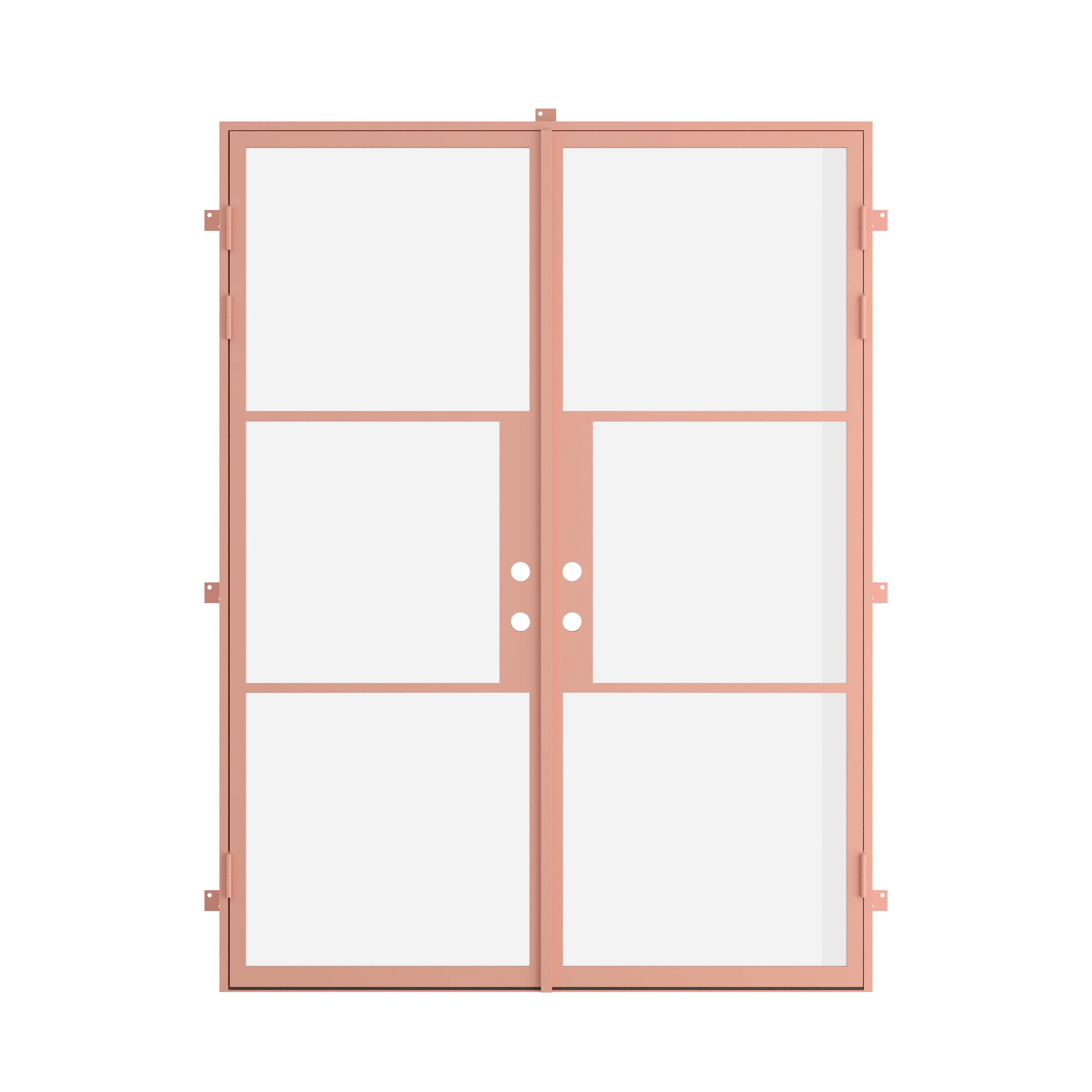 designer double front door in Sunset Pink