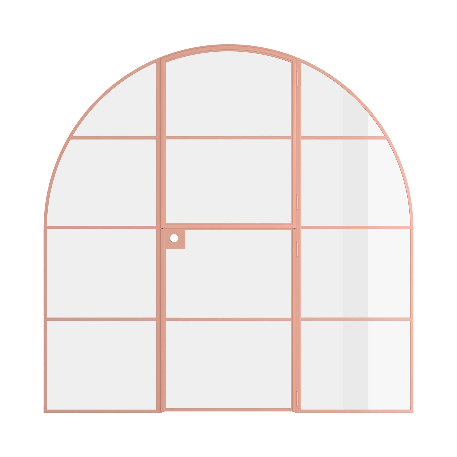 Pinkys Air 4 interior steel door, single, full arch, Dutch, with side windows, closed